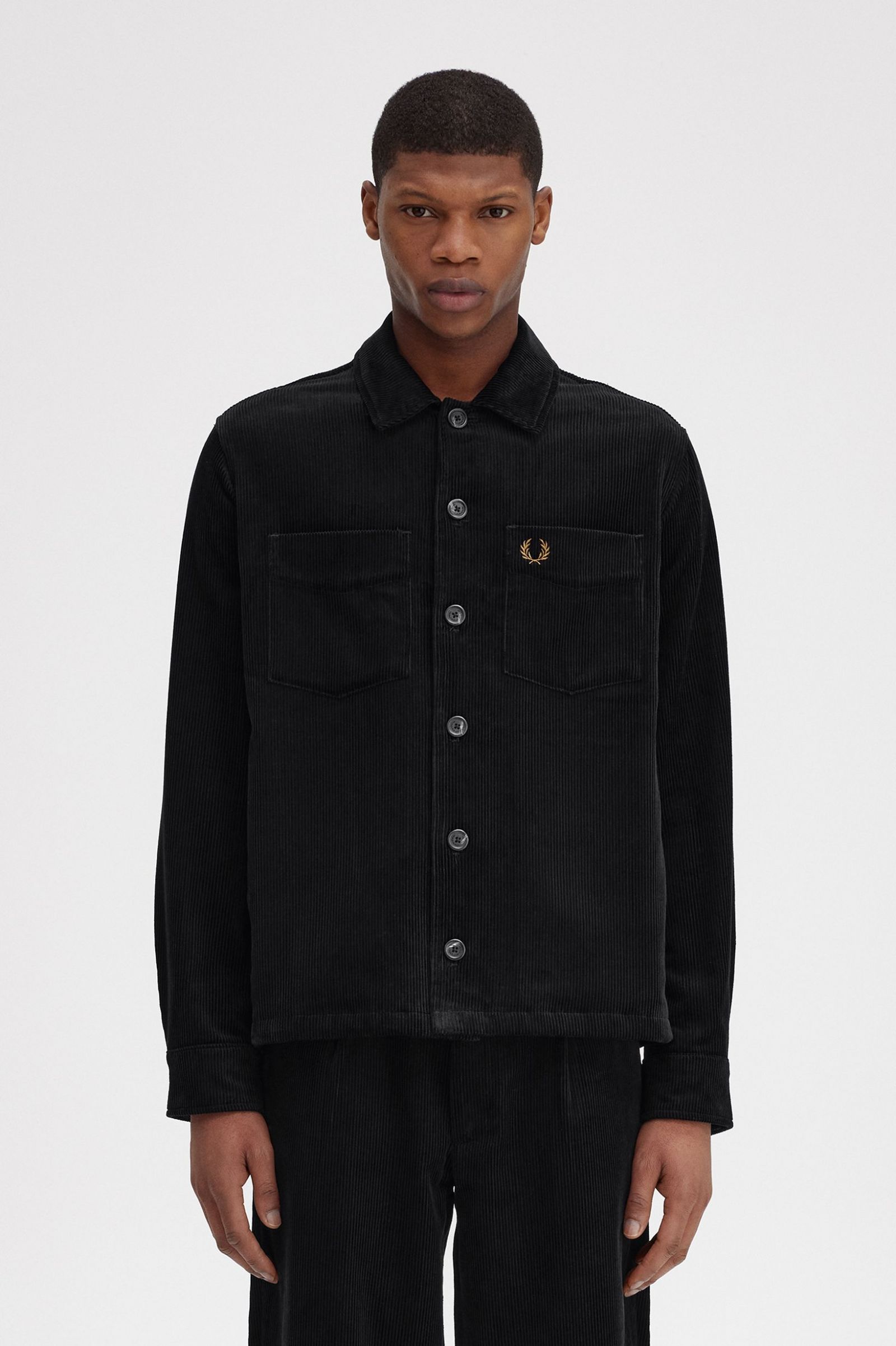 Cord Overshirt Black