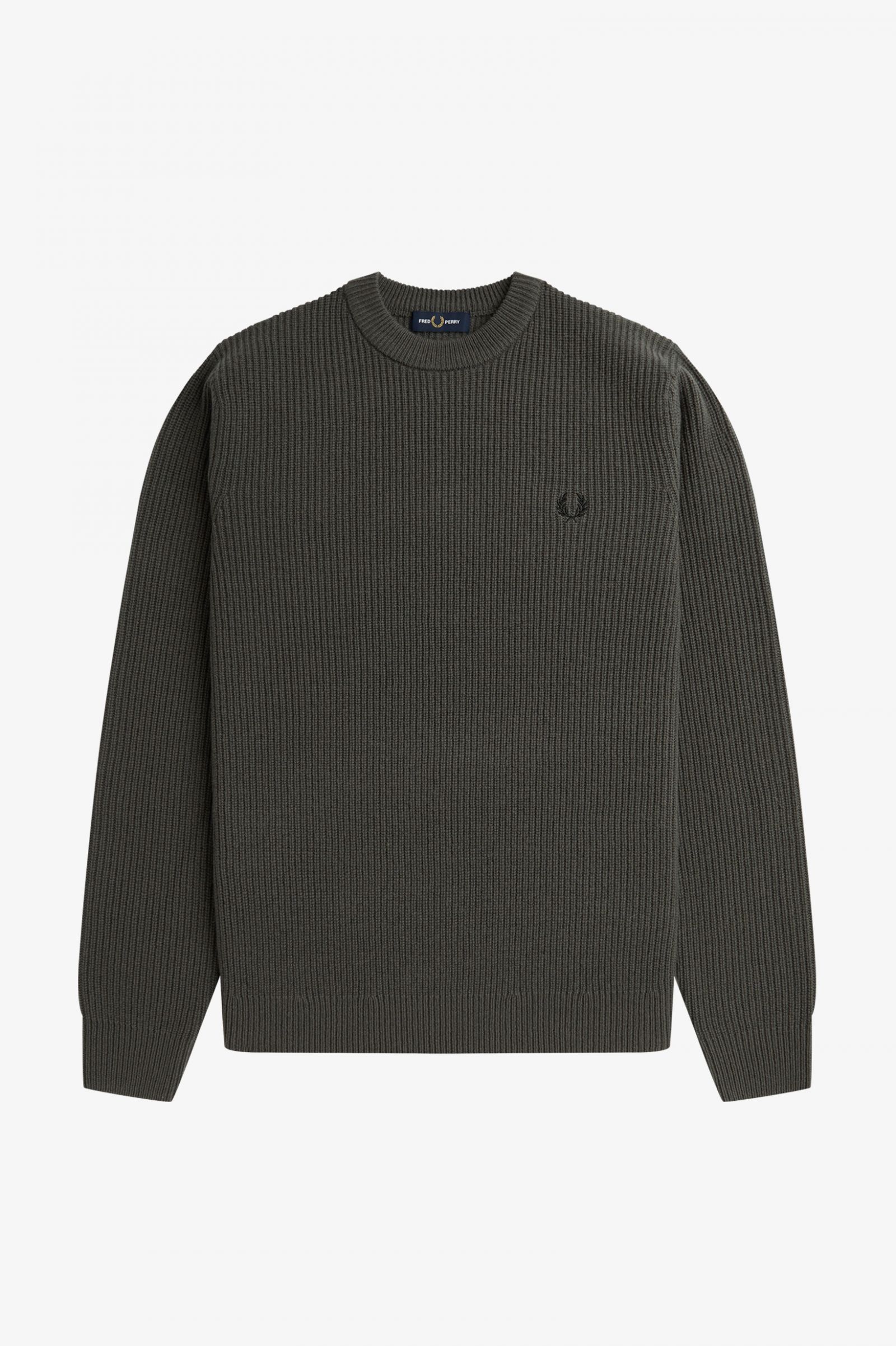 Textured Lambswool Jumper Field Green