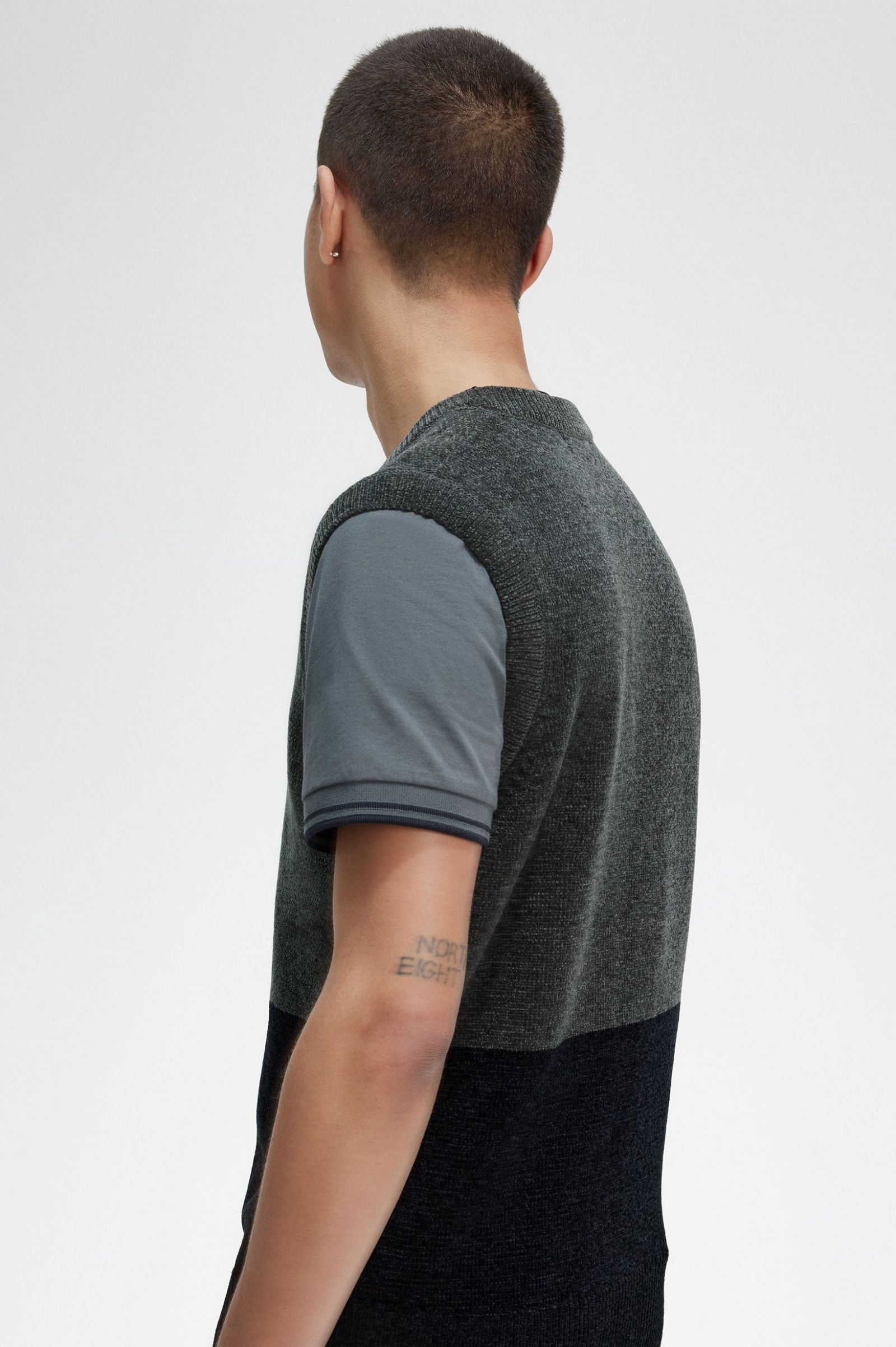 Colour Block Chenille Tank Field Green