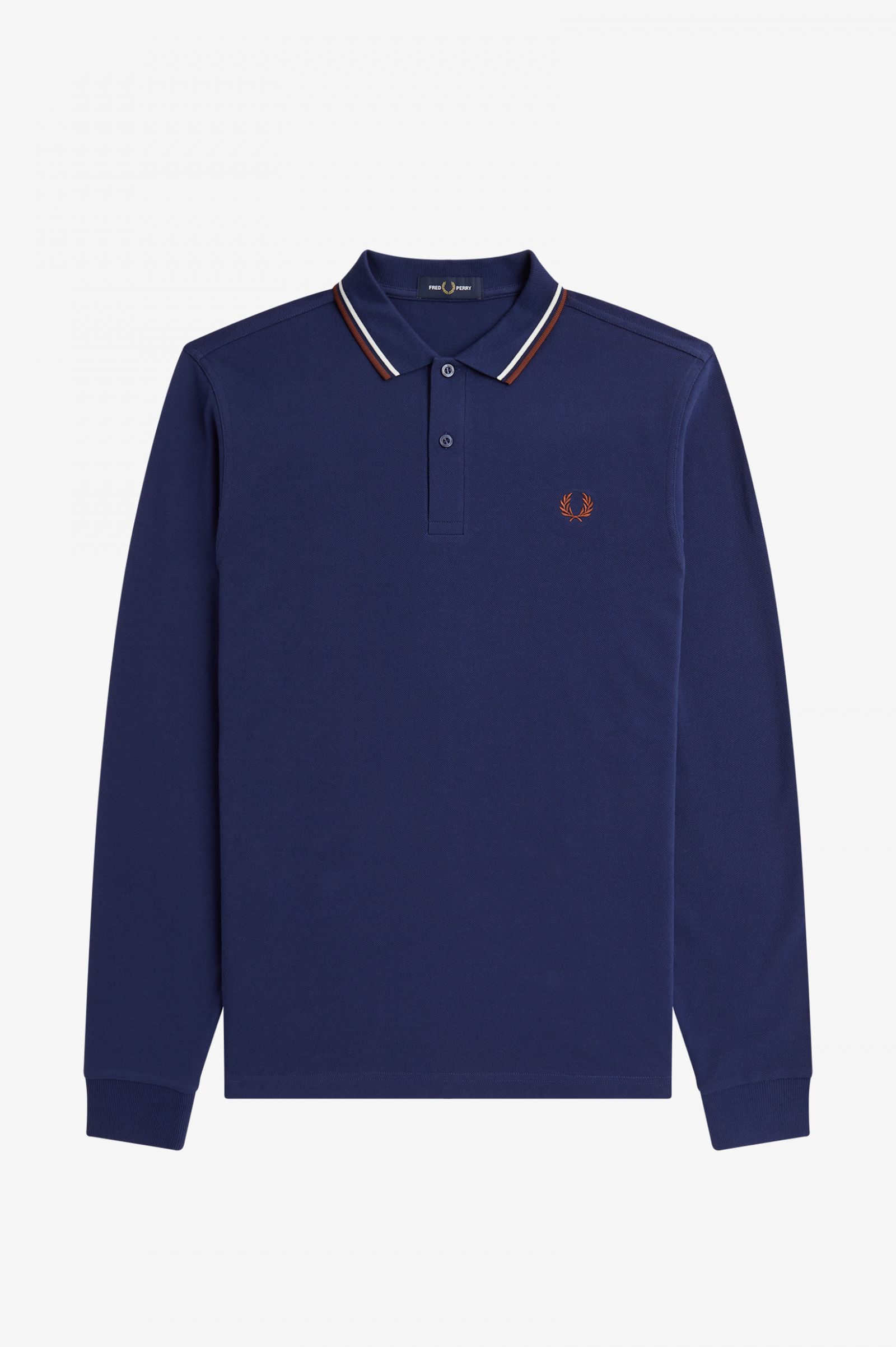 The Fred Perry ShirtM3636 French Navy / Ecru / Whisky Brown