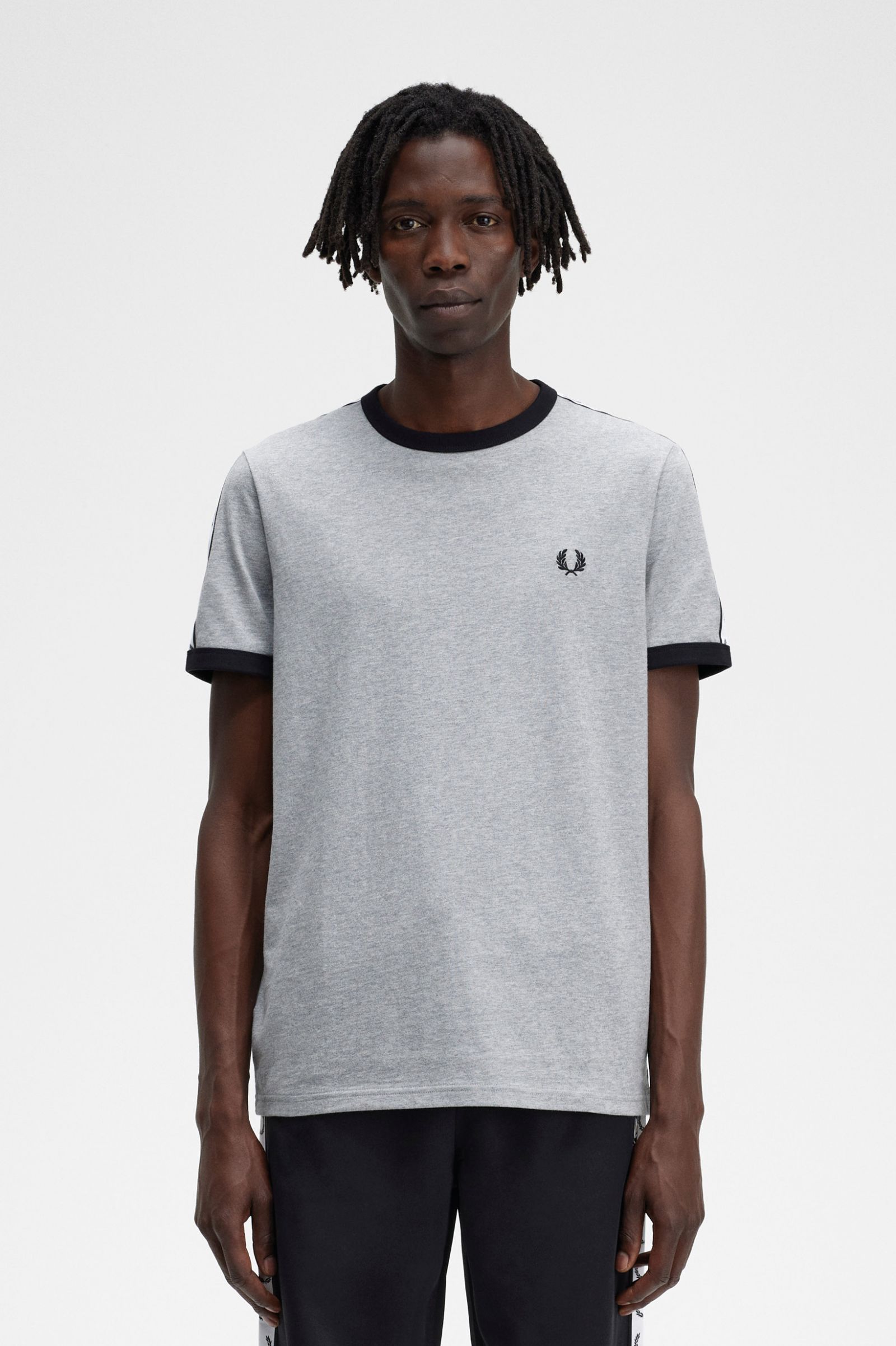 Taped Ringer T-Shirt Steel Marl