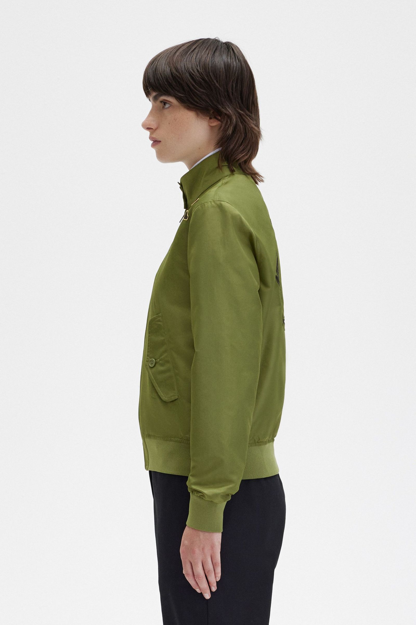 Amy Winehouse FoundationPrinted Lining Zip-Through Jacket Parka Green