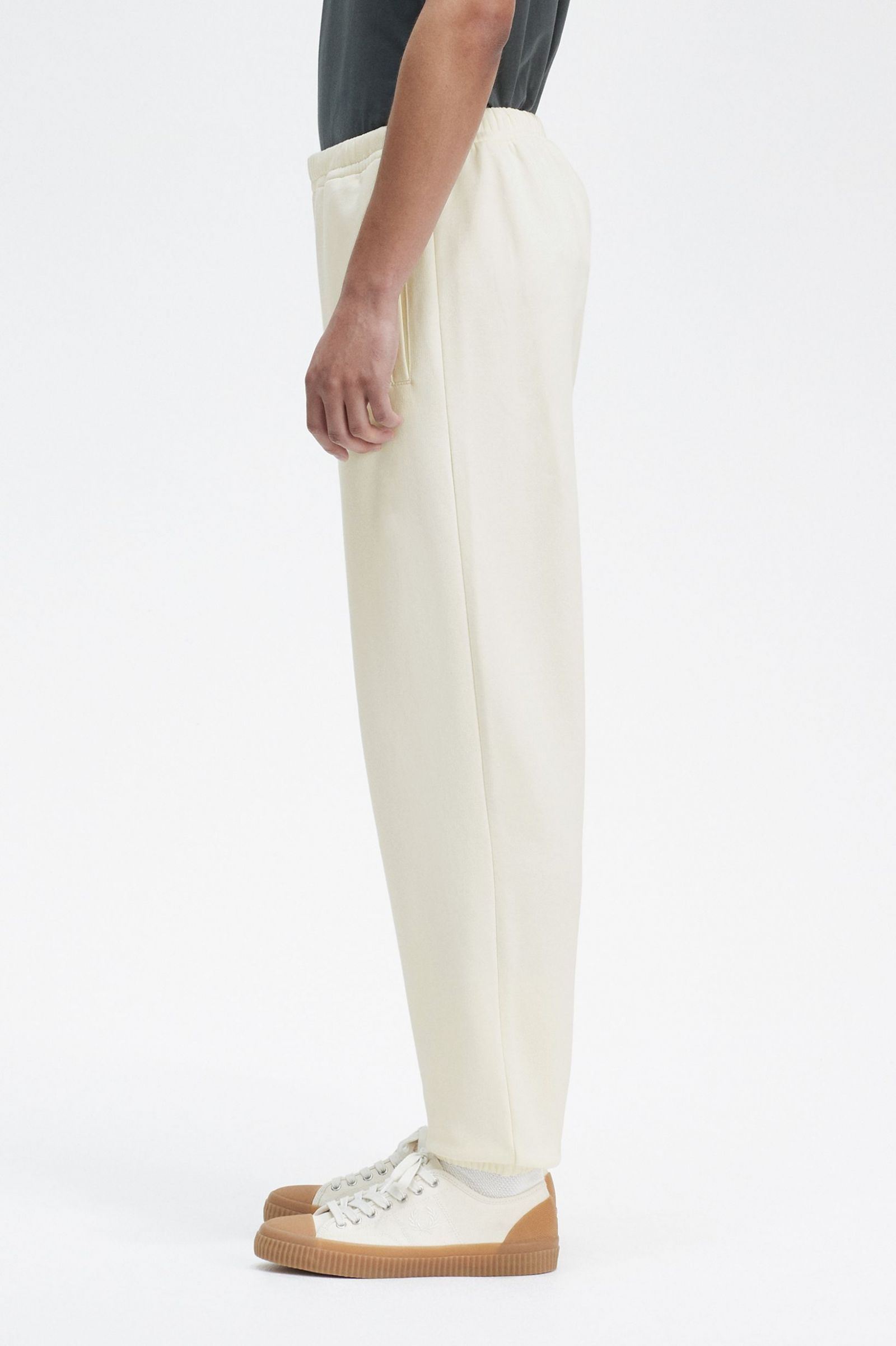 Badge Detail Track Pants Ecru
