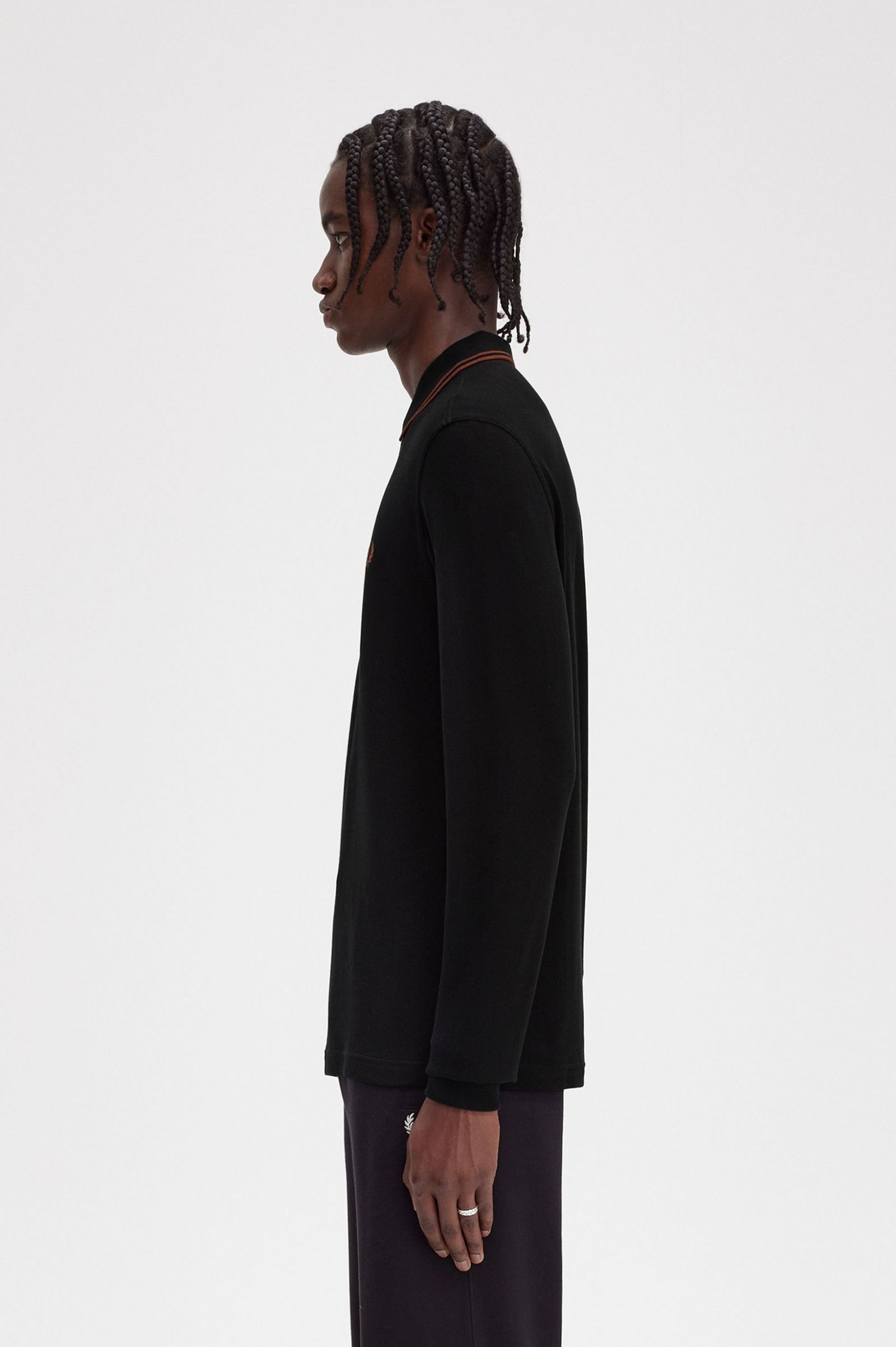 The Fred Perry ShirtM3636 Black / Whisky Brown / Whisky Brown