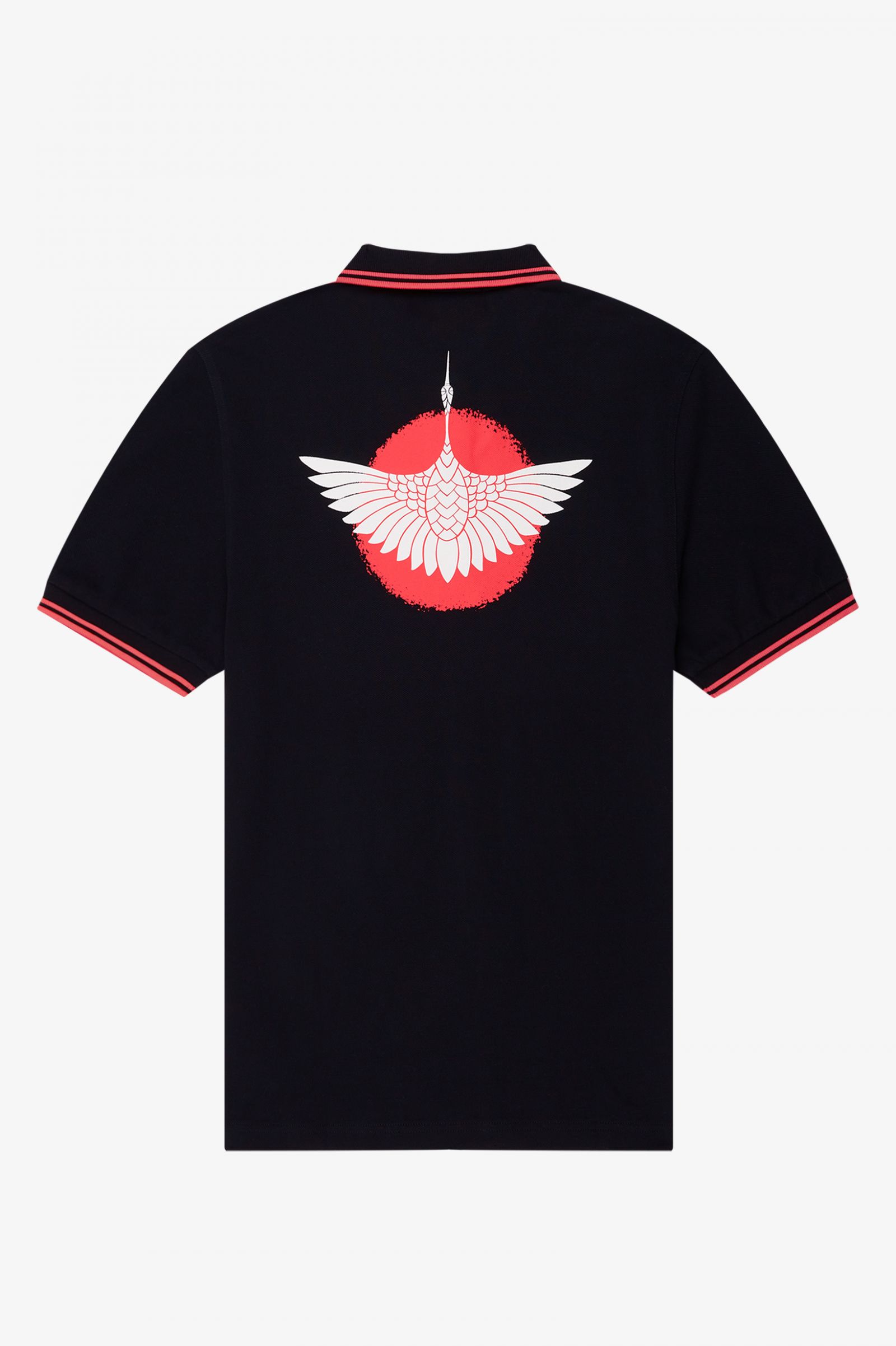 GorillazCrane Print Polo Shirt Maroon / White / Ice