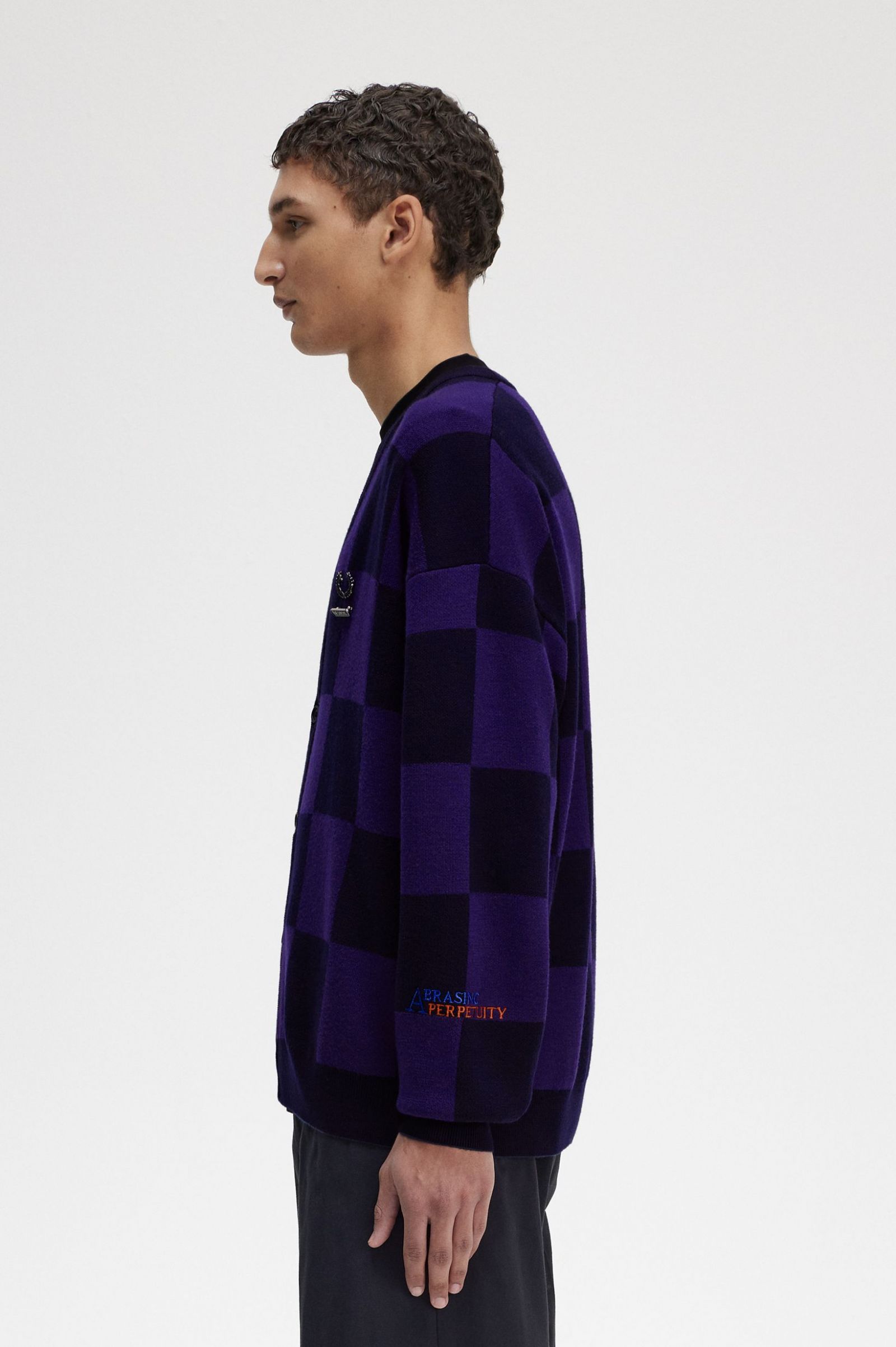 Raf SimonsChequerboard Cardigan Navy
