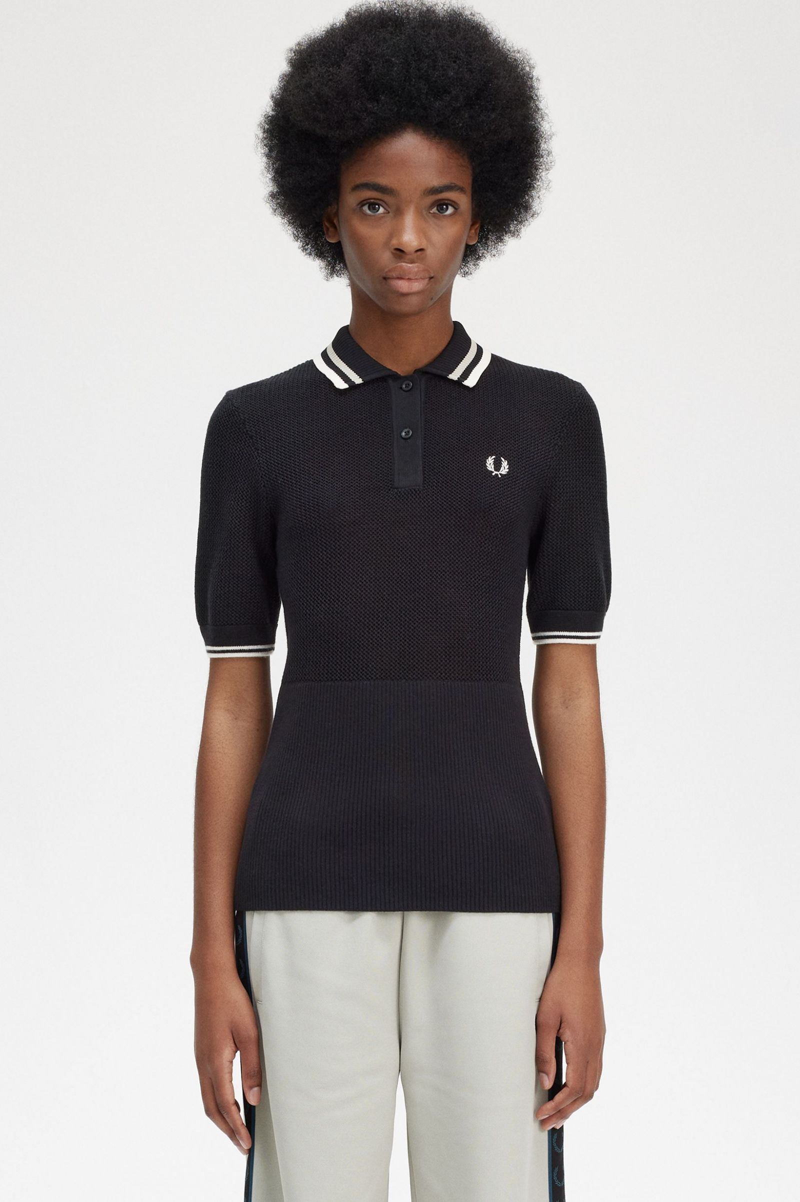 Open-Knitted Shirt Black