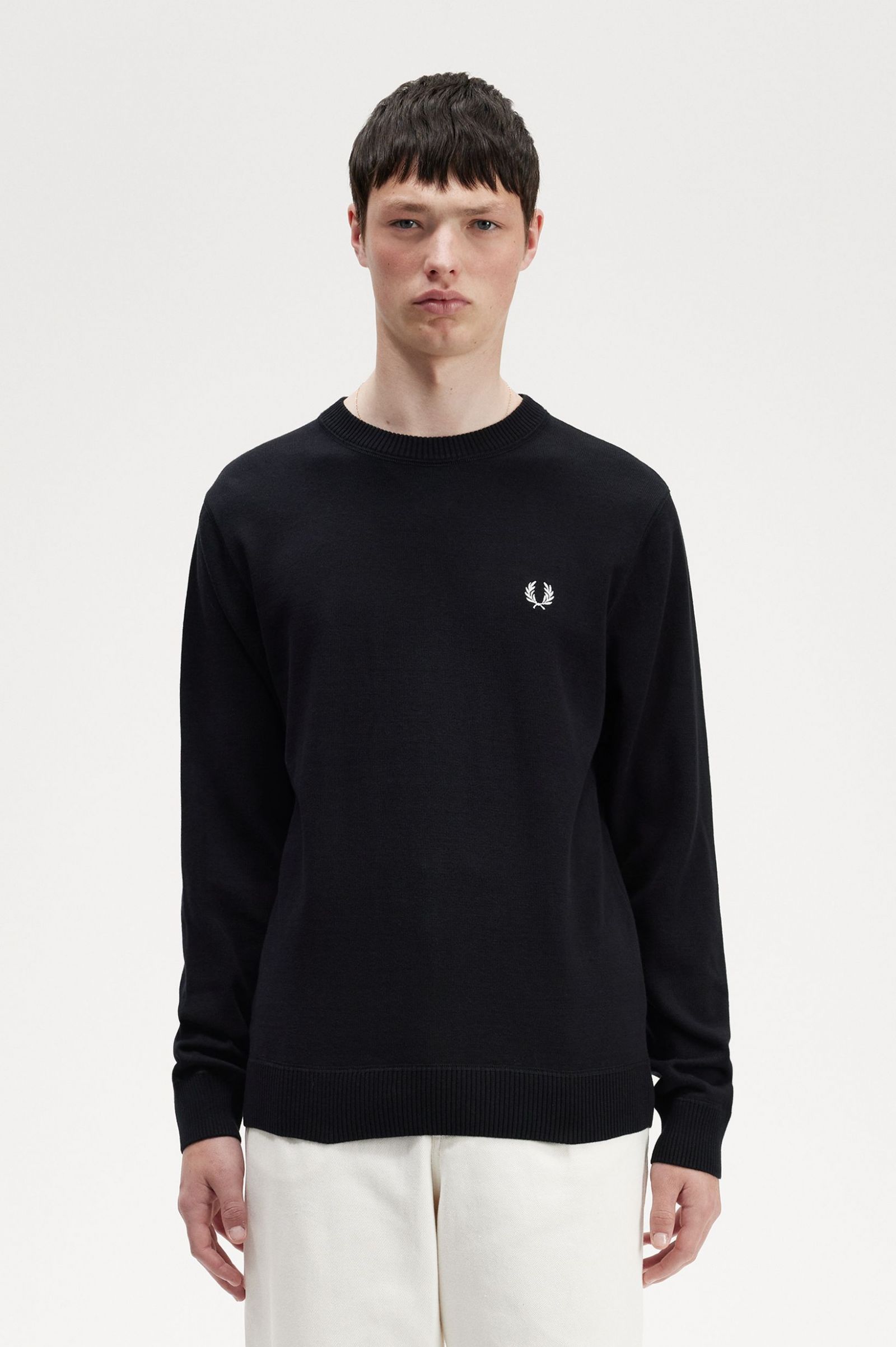 Graphic Laurel Wreath Jumper Black