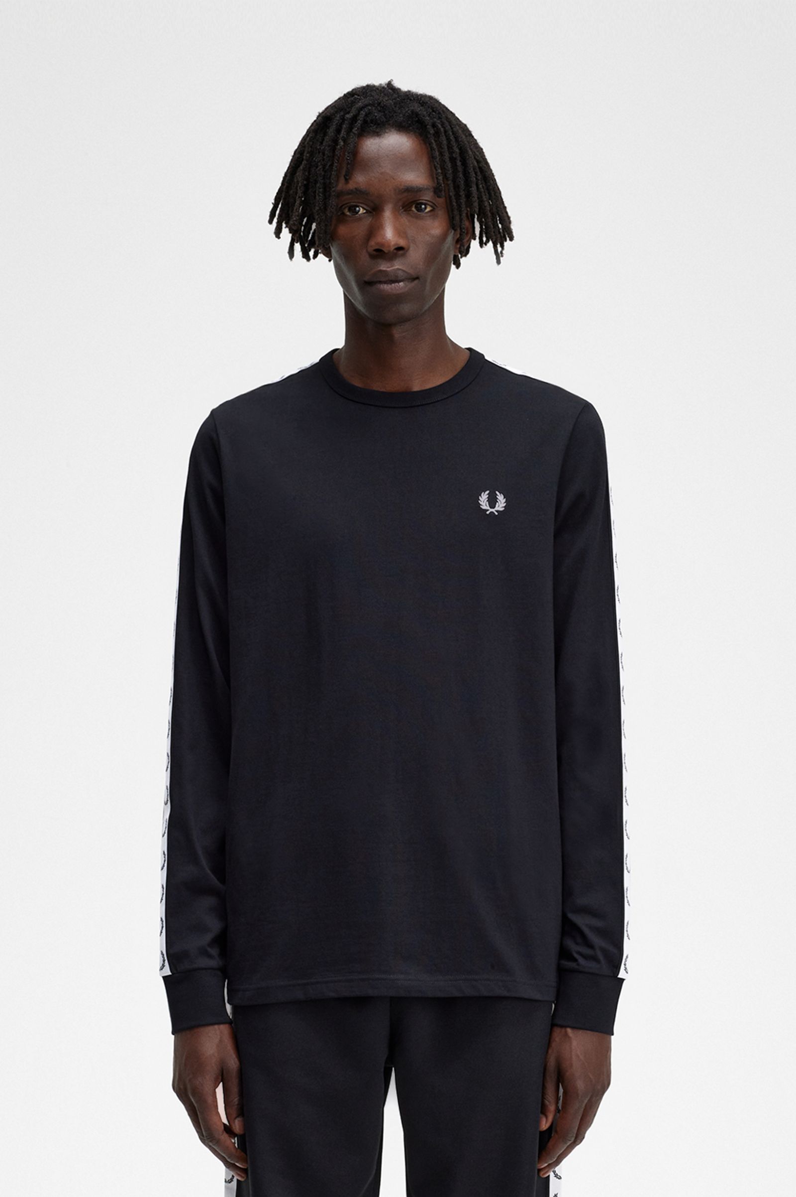 Taped Long Sleeve T-Shirt Black