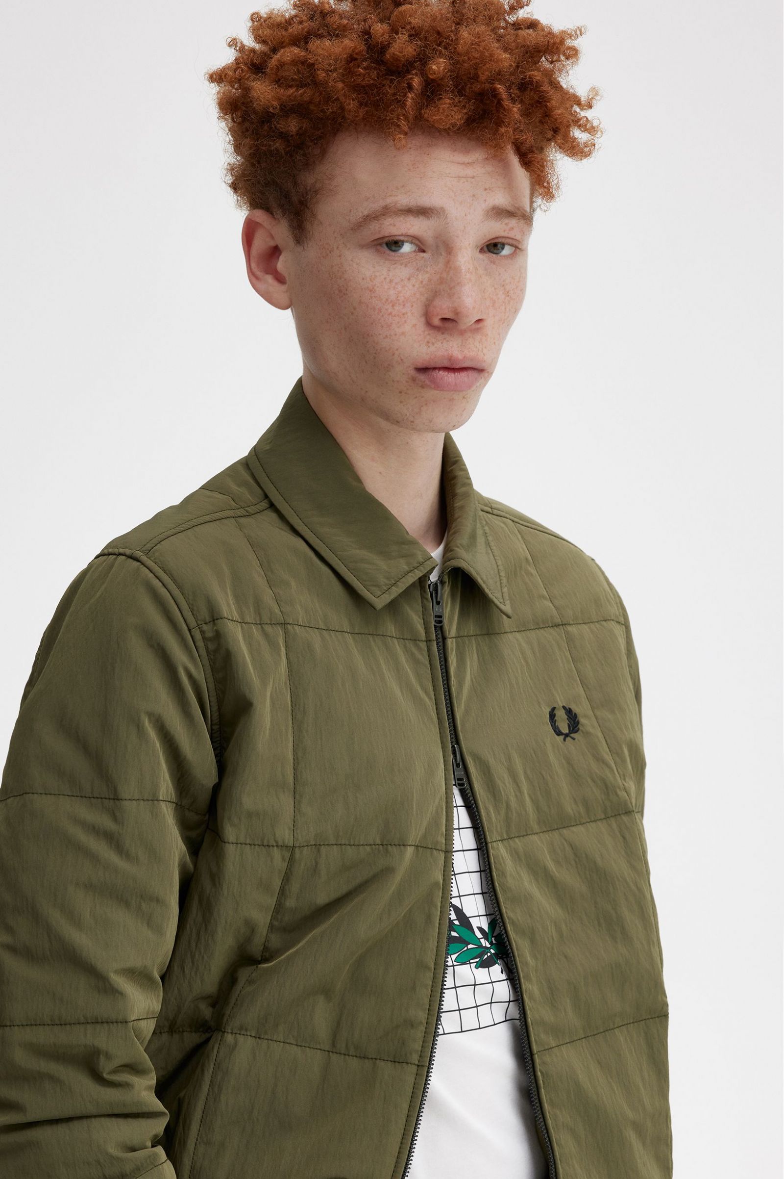 Quilted Overshirt Uniform Green