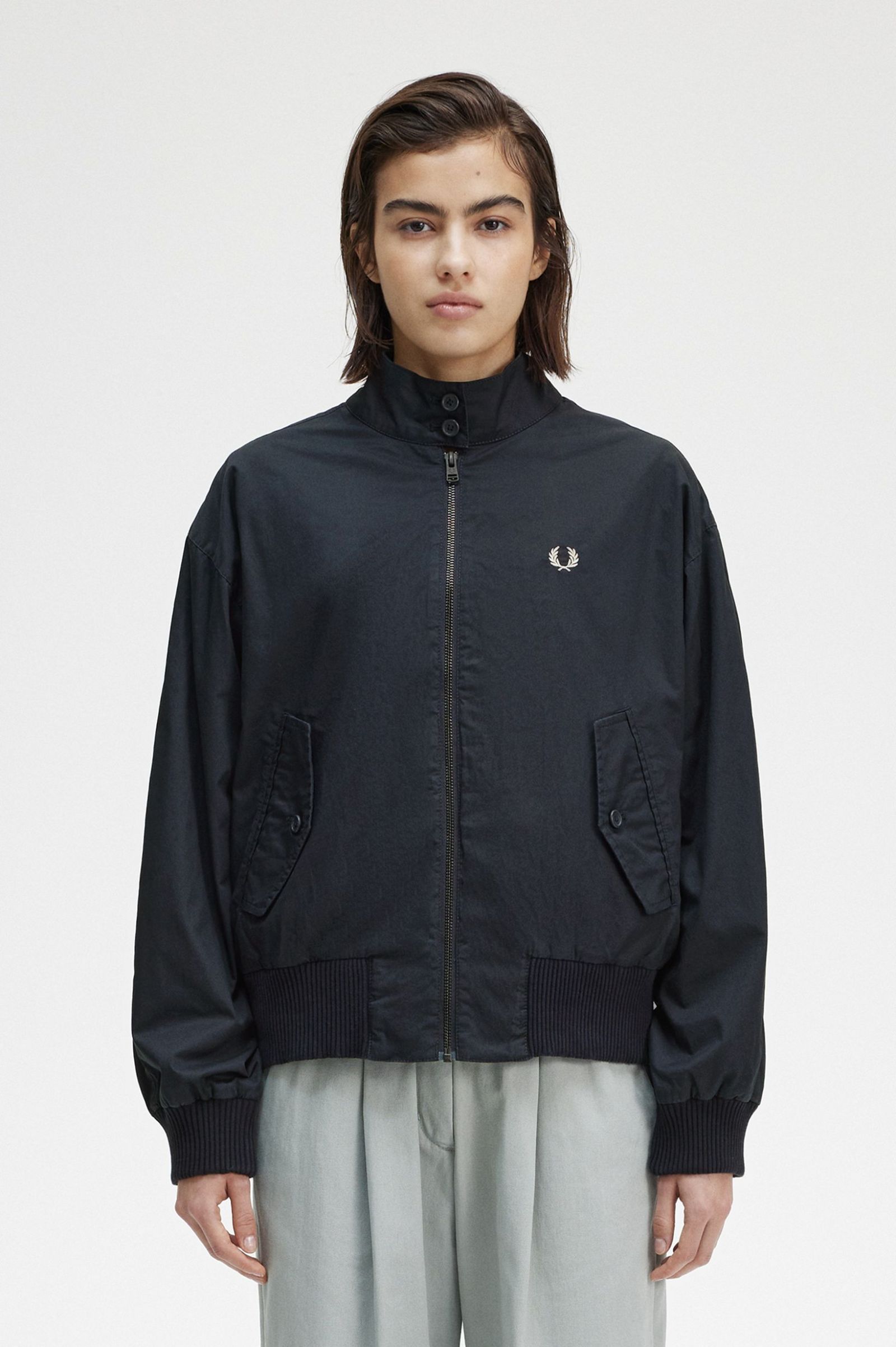 Batwing Zip-Through Jacket Navy