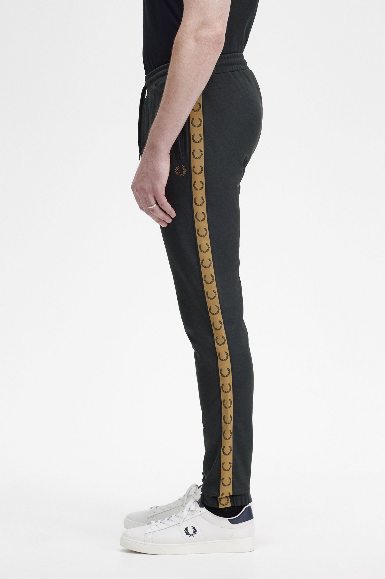 Taped Track Pants Black / Shaded Stone