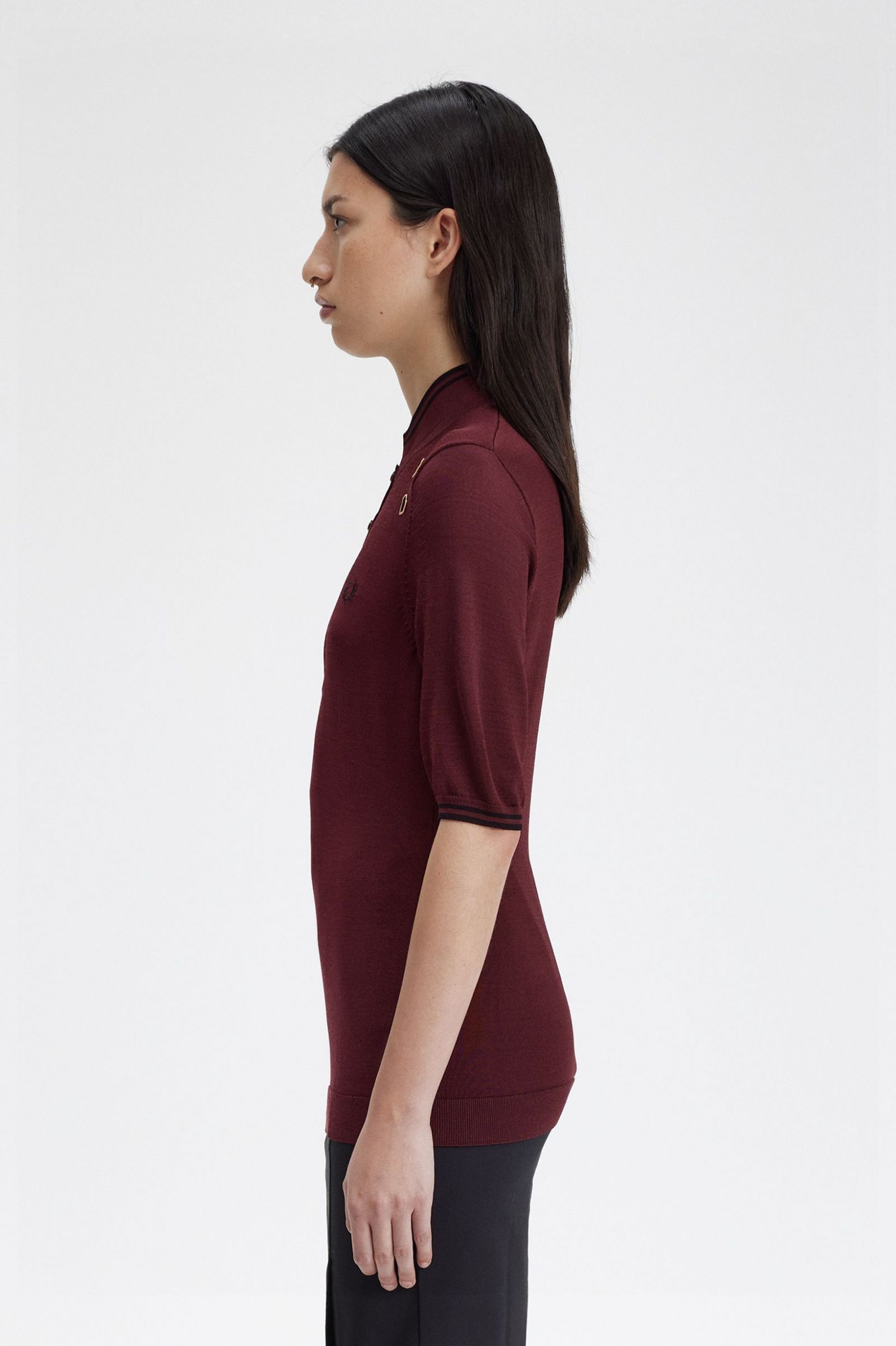 Amy Winehouse FoundationKnitted Shirt Oxblood