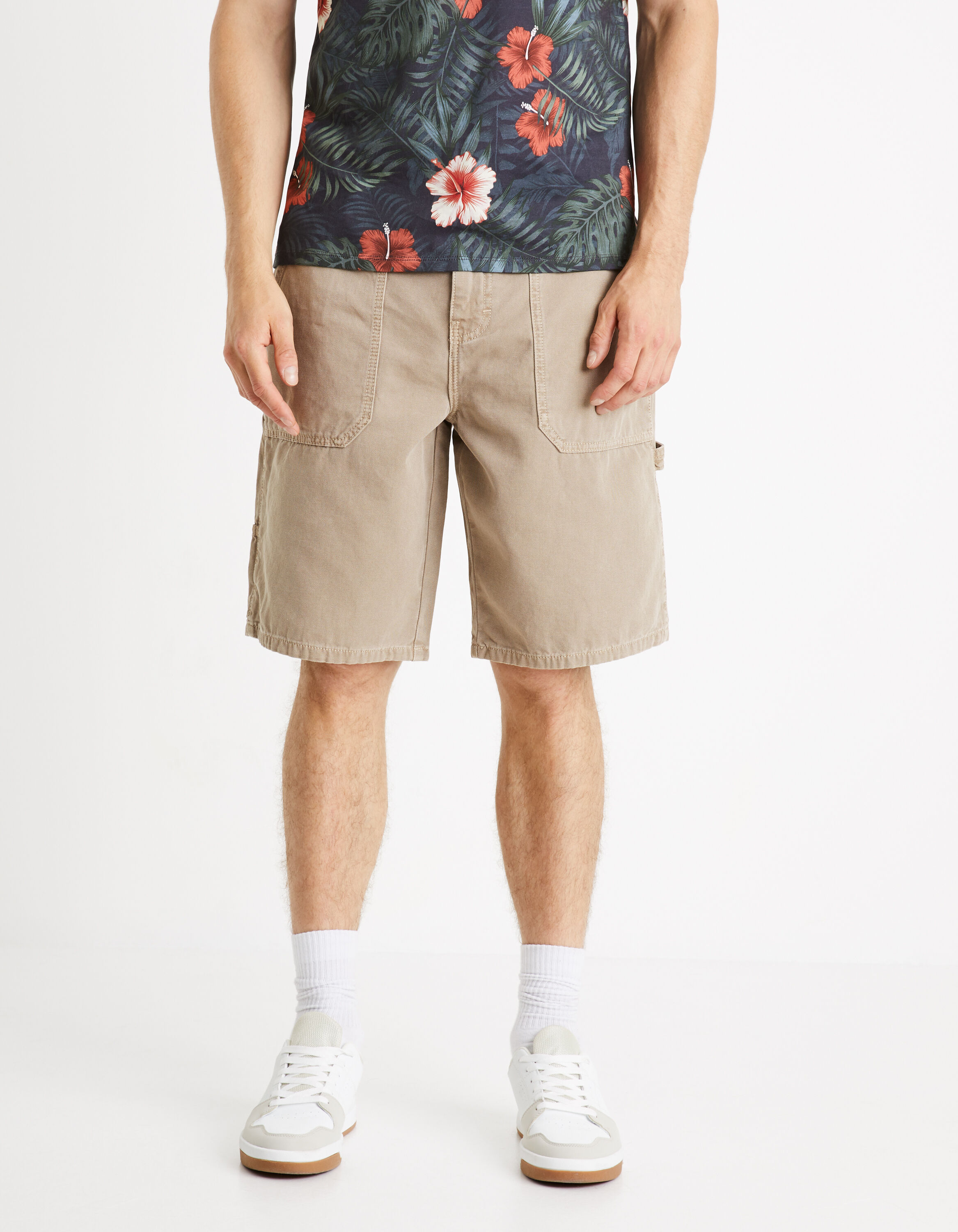 Bermuda 100% coton - taupe