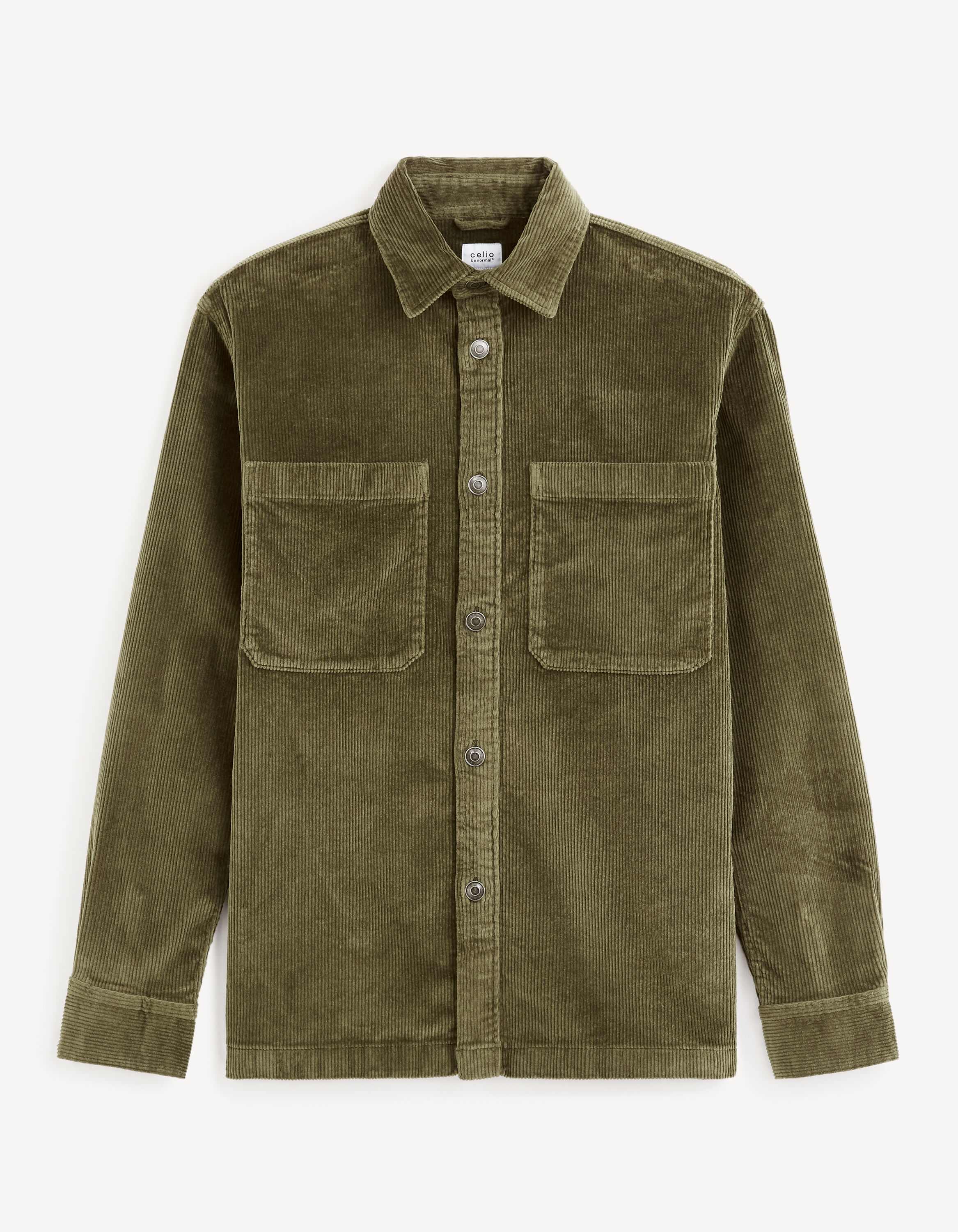 Chemise regular coton &eacute;lasthanne - kaki