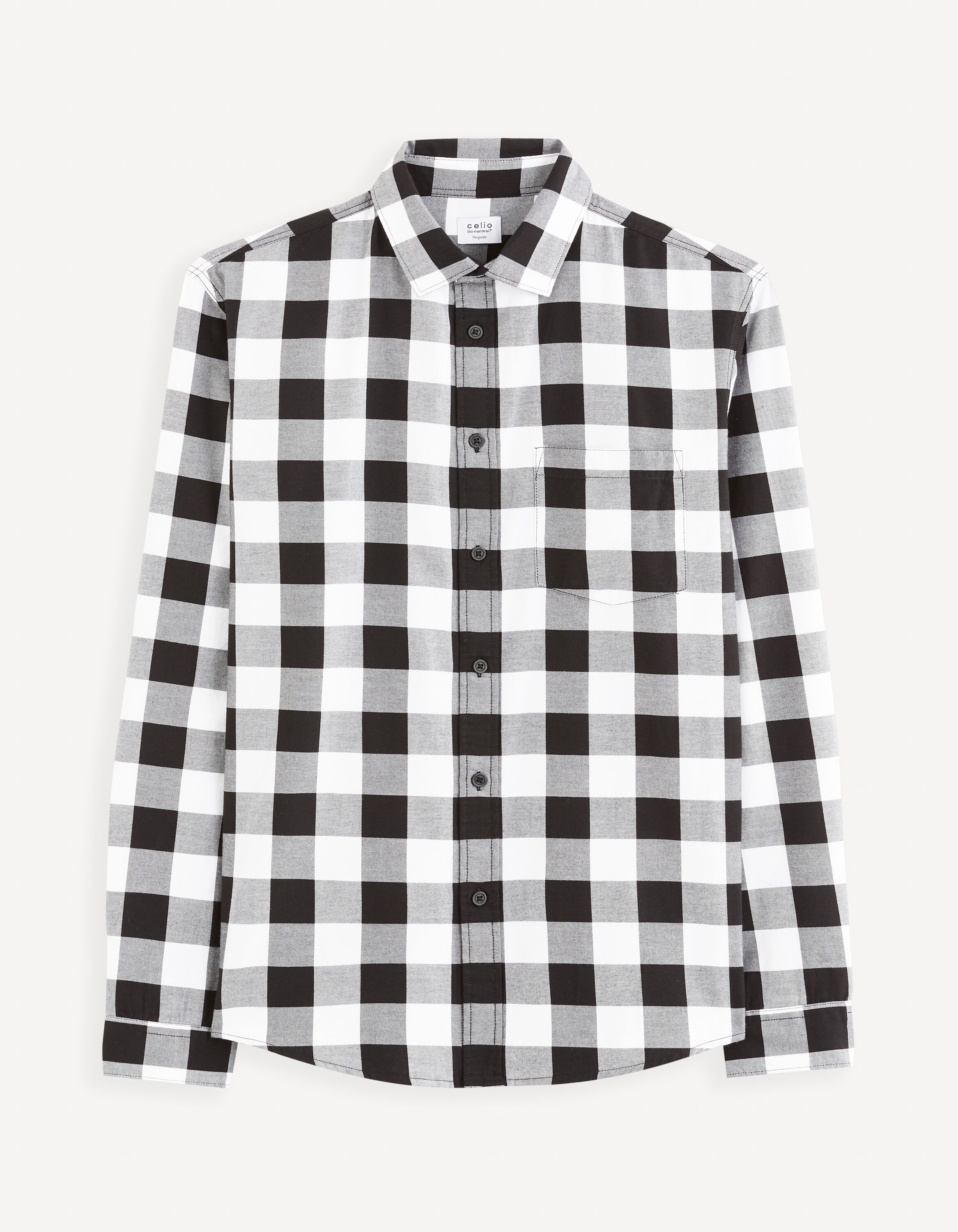 Chemise regular 100% coton - noir