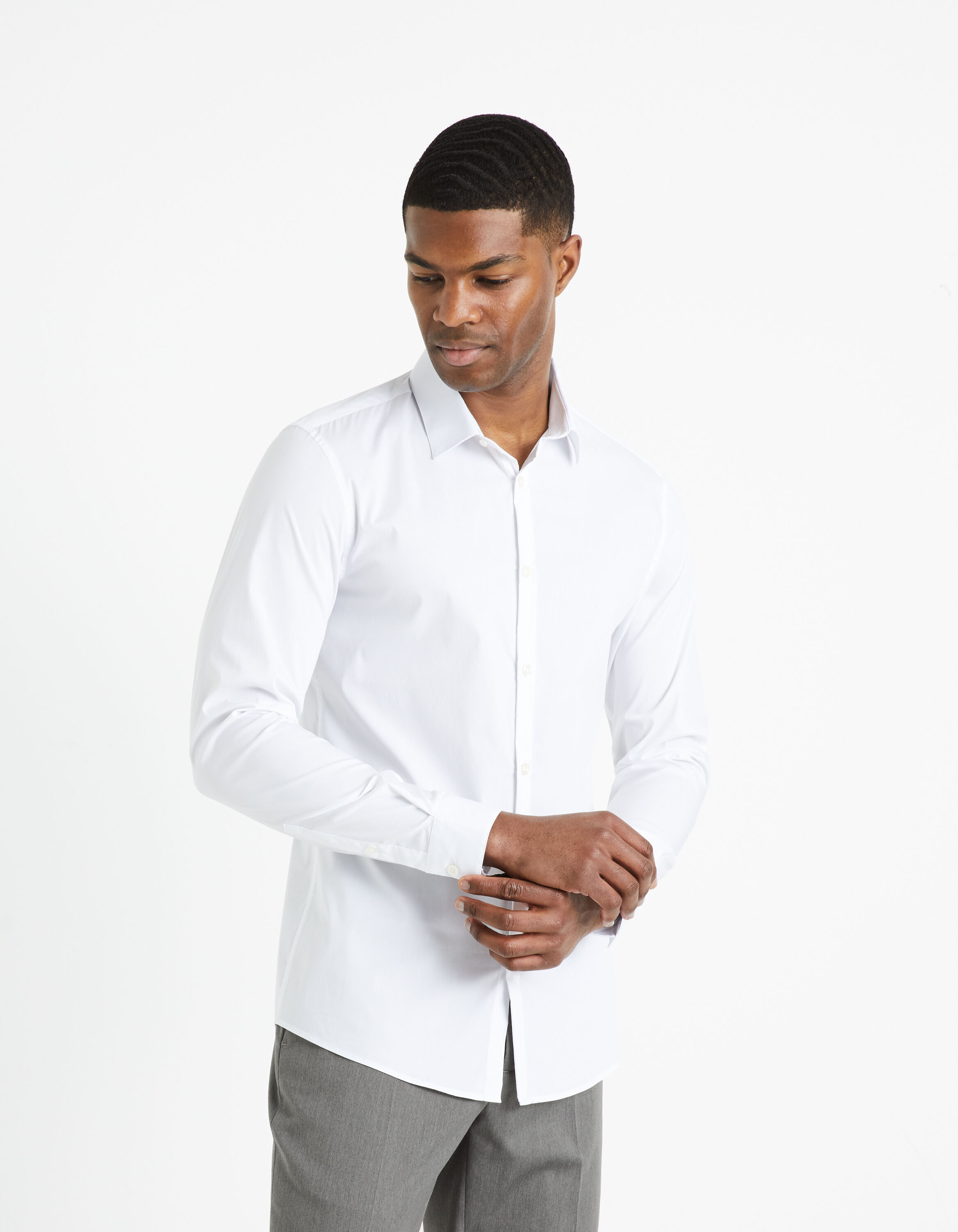 Chemise extra slim coton stretch - blanc