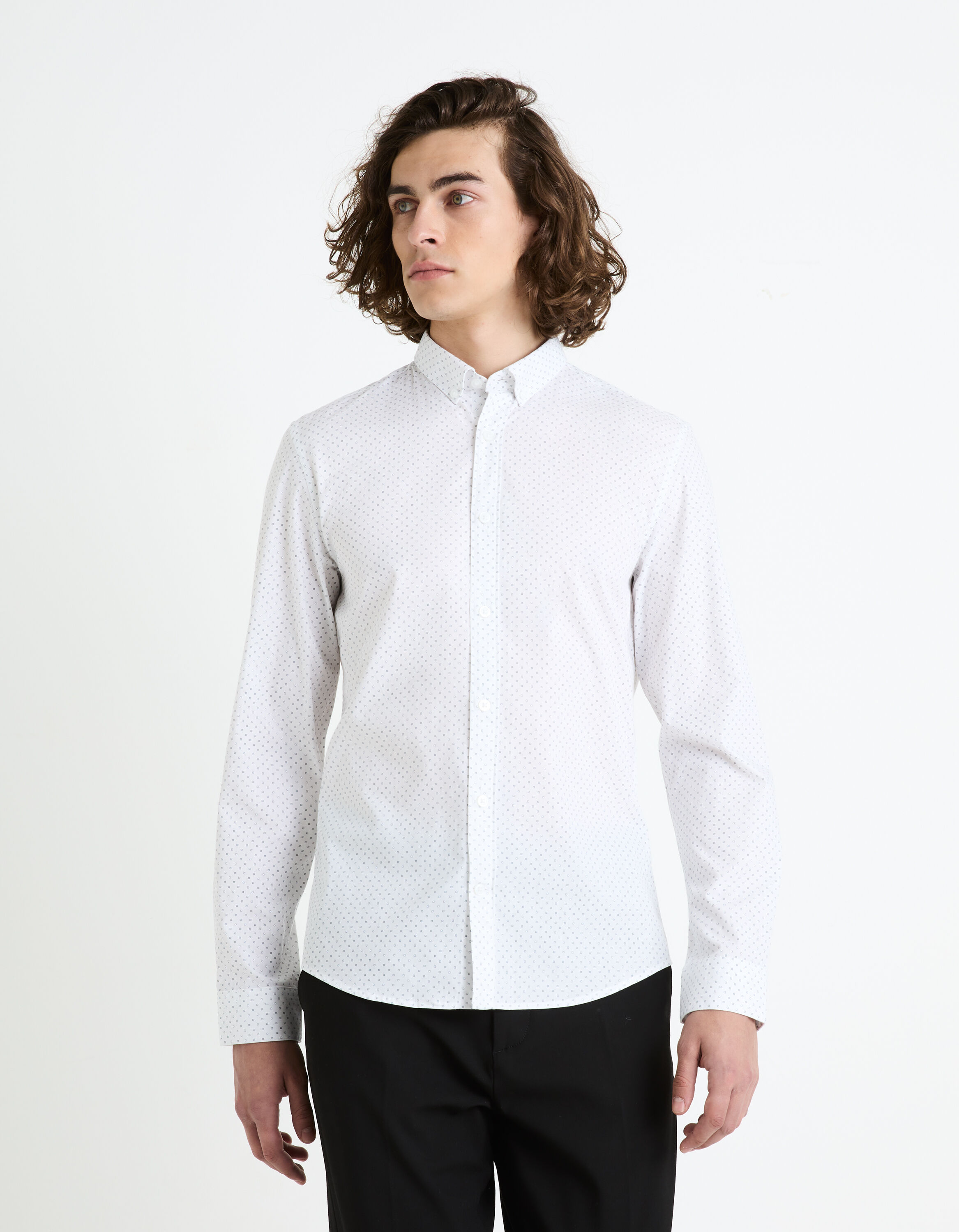 Chemise slim 100% coton - blanc
