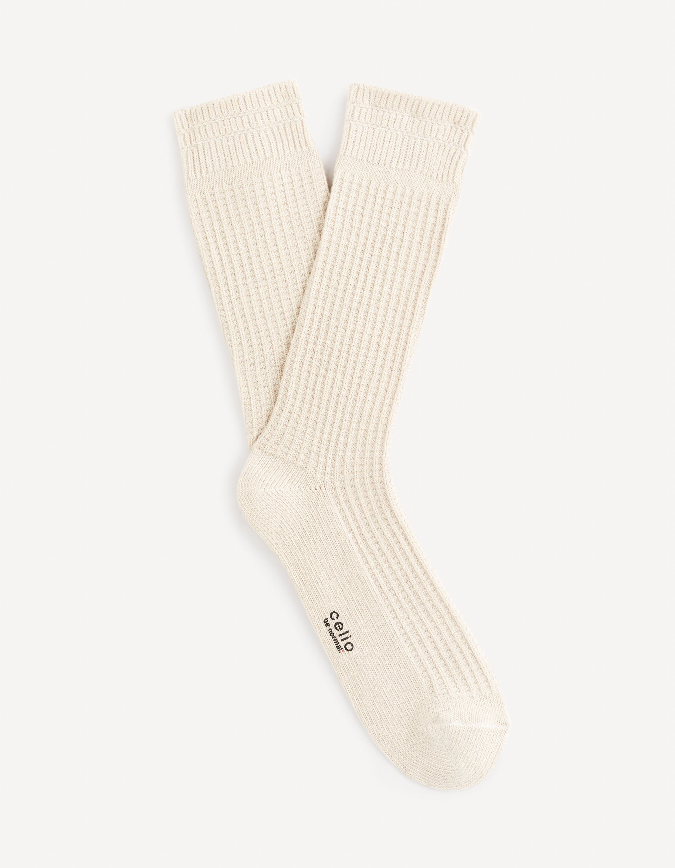 Chaussettes hautes coton - gris