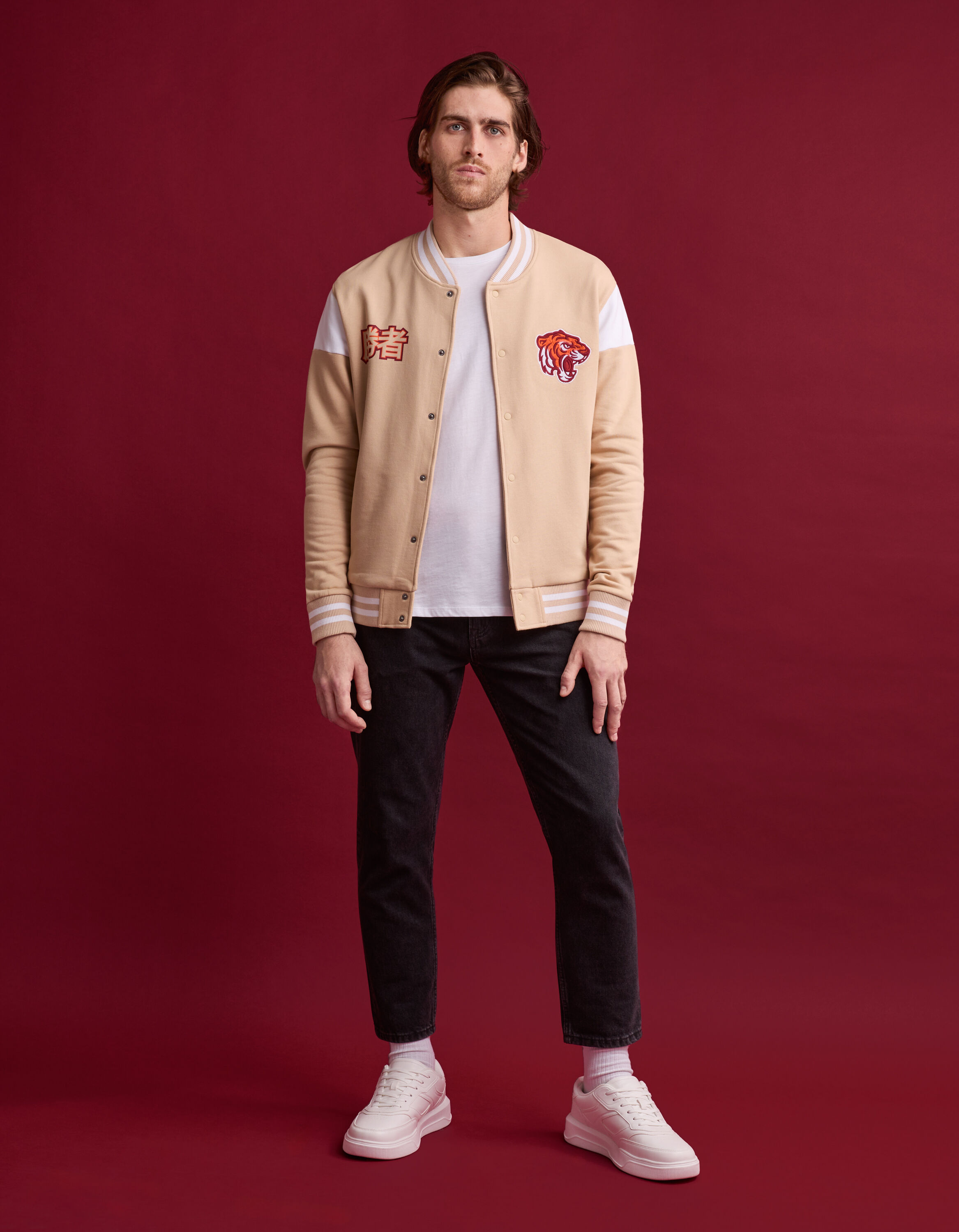 Blouson teddy 100% coton - beige