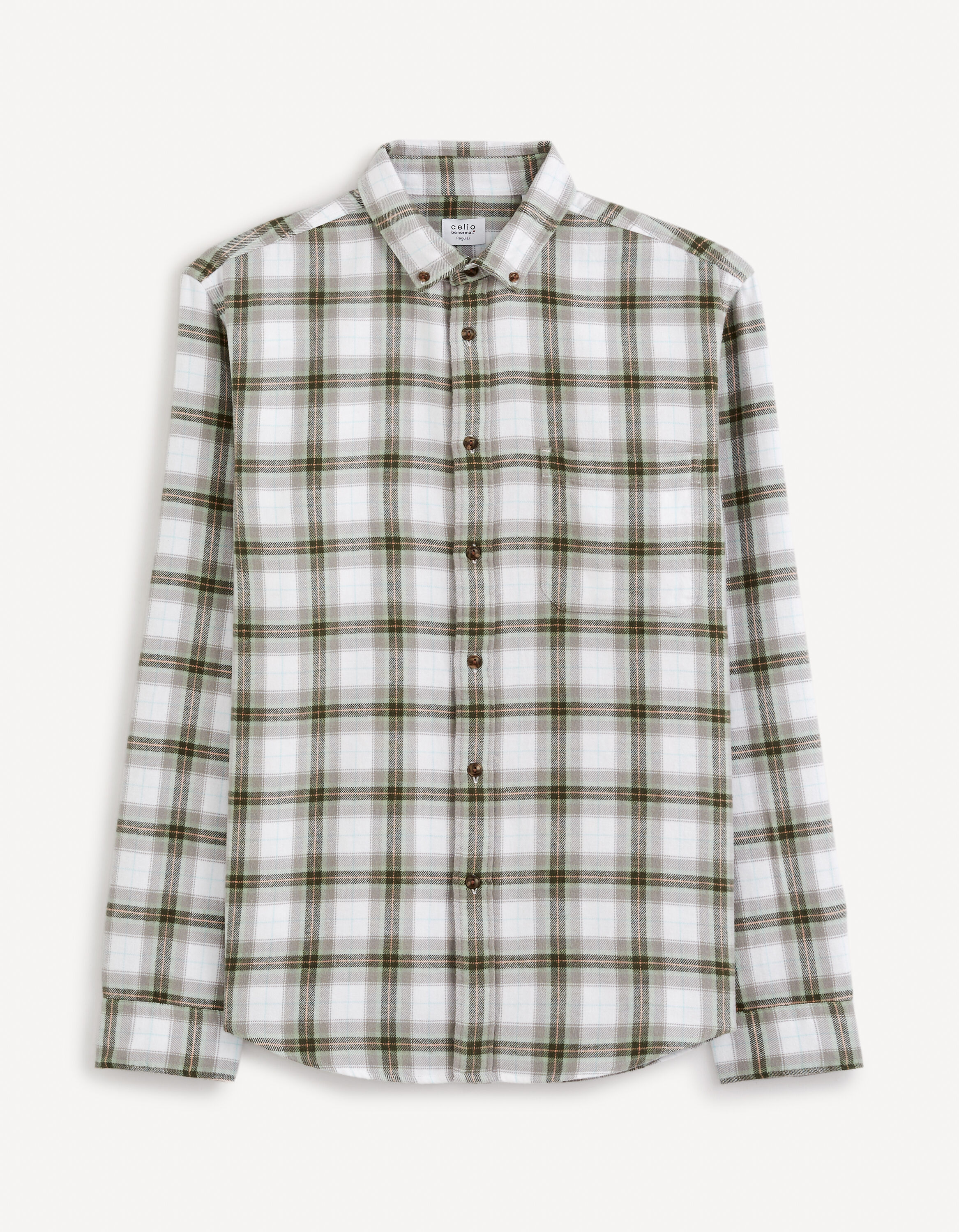 Chemise regular 100% coton - vert