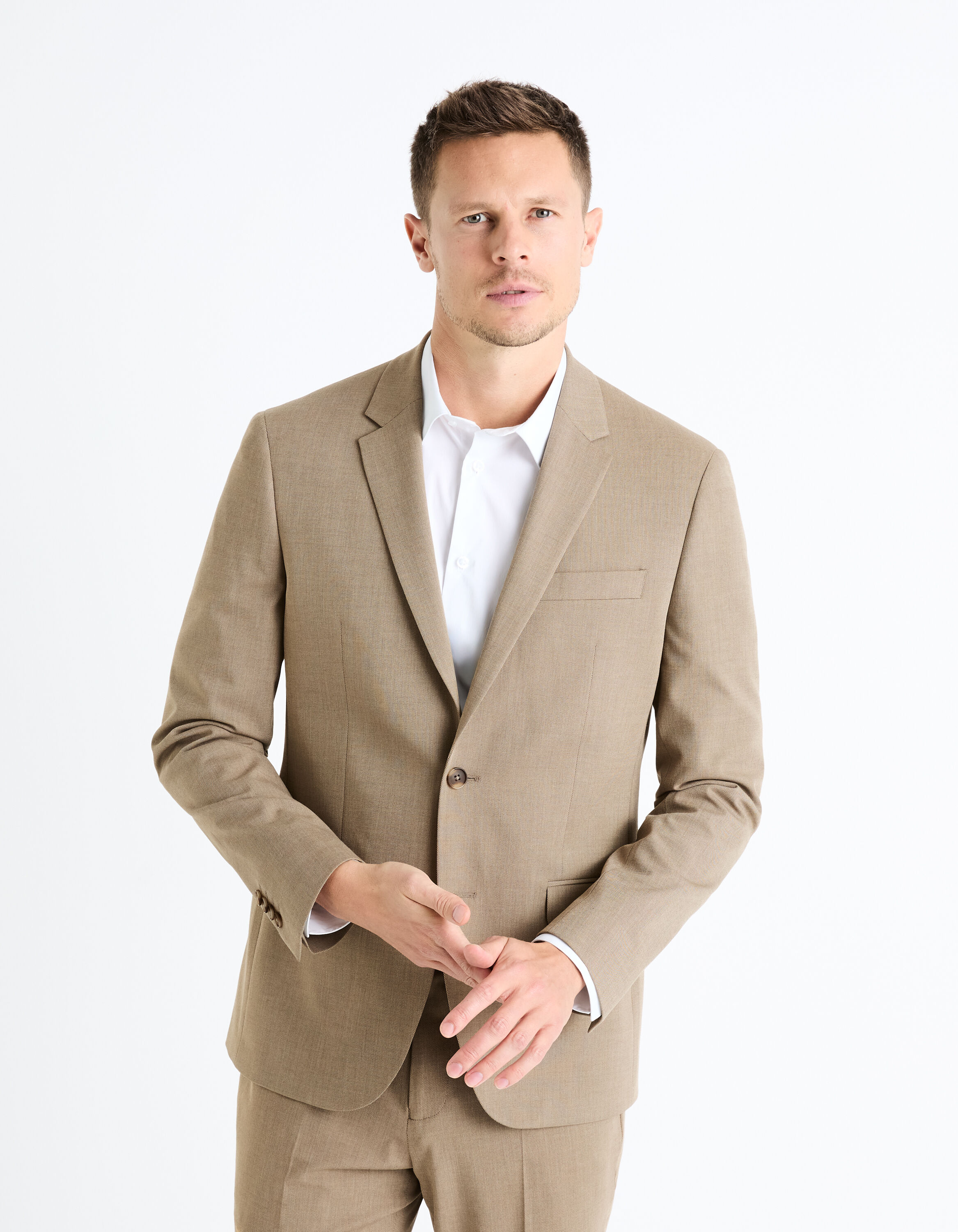 Veste de costume slim New - taupe