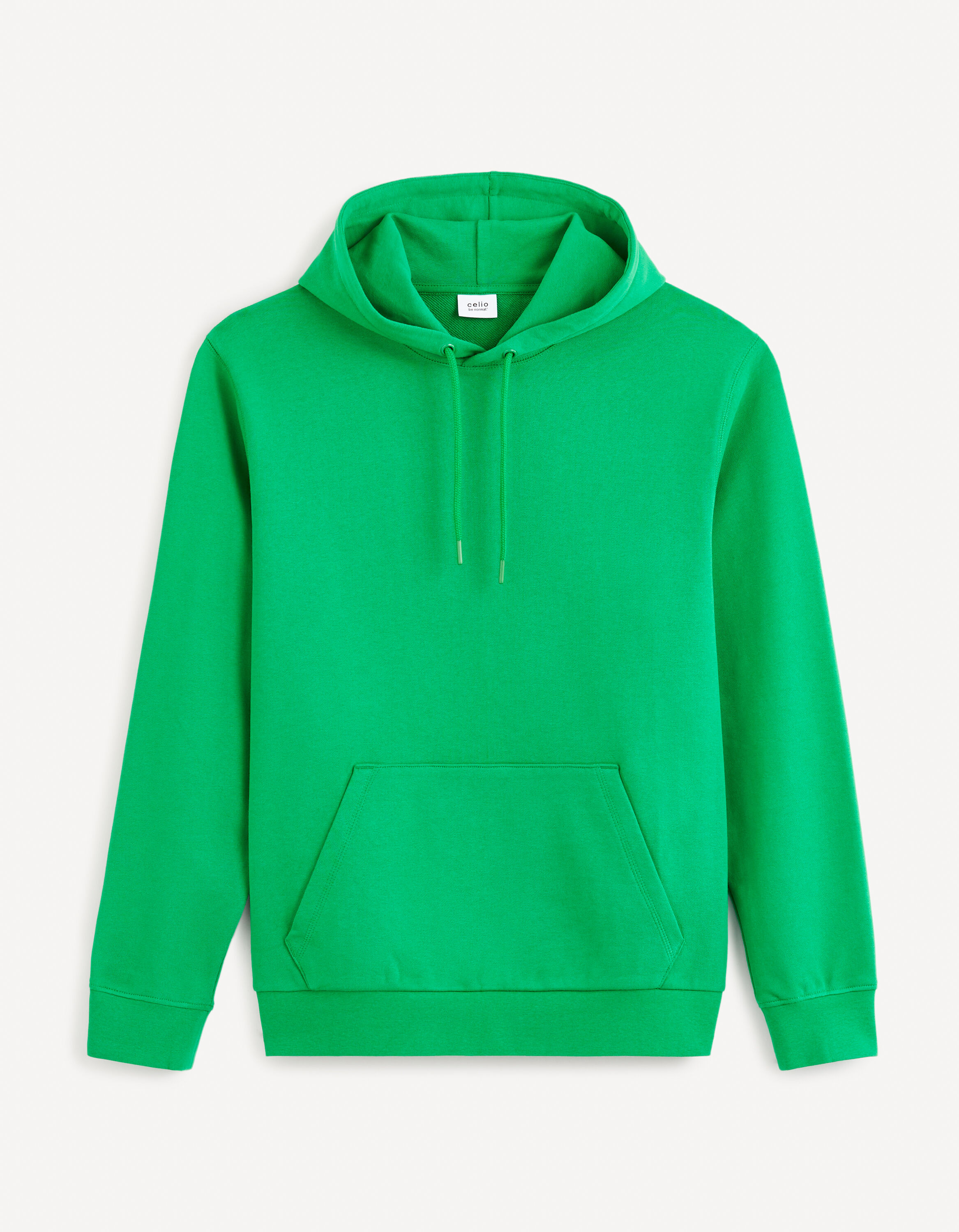 Sweat &agrave; capuche 100% coton - vert