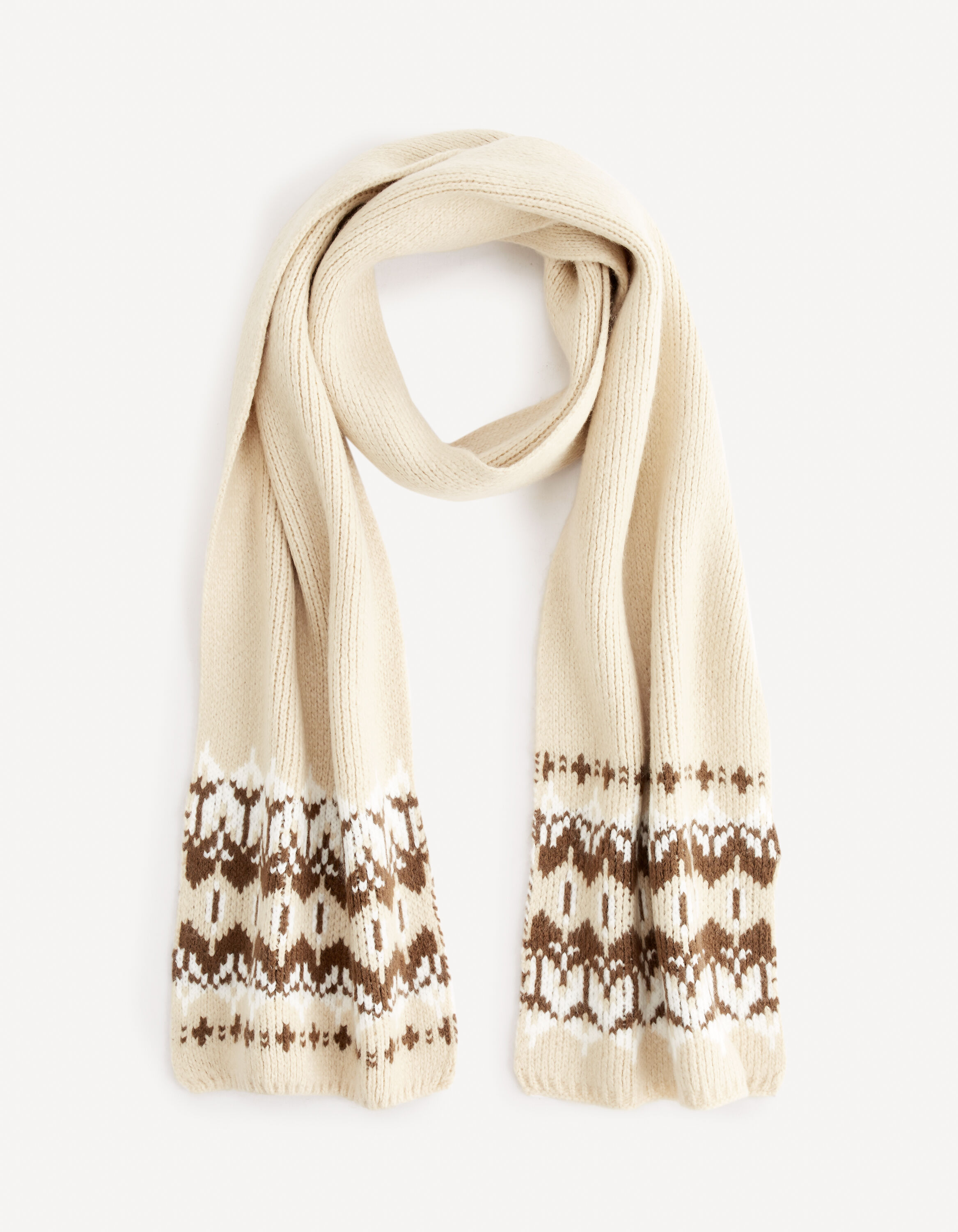 Echarpe en jacquard - beige