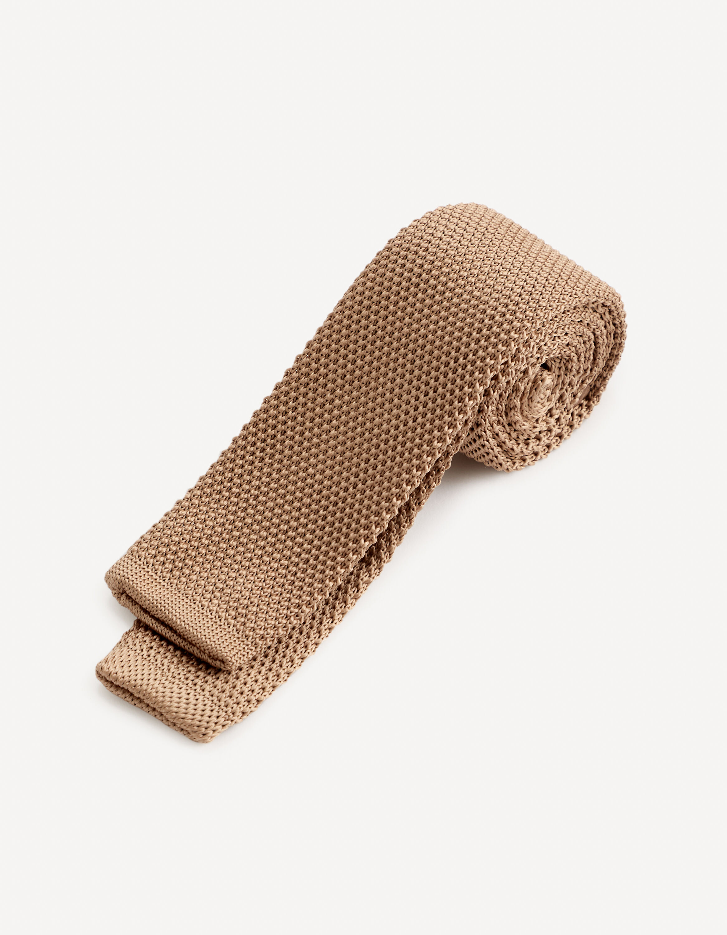 Cravate imitation maille coton - beige