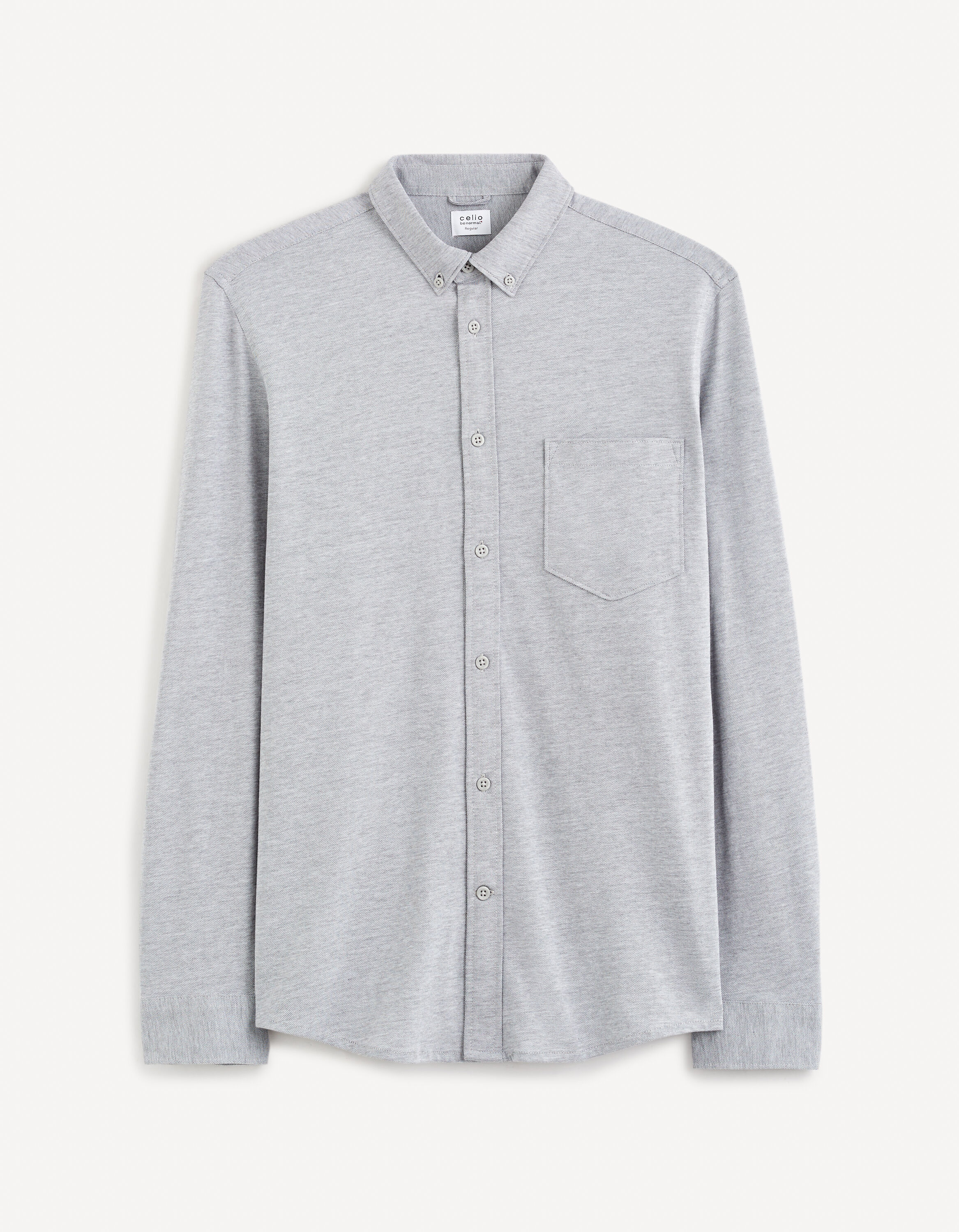 Chemise regular 100% coton - gris
