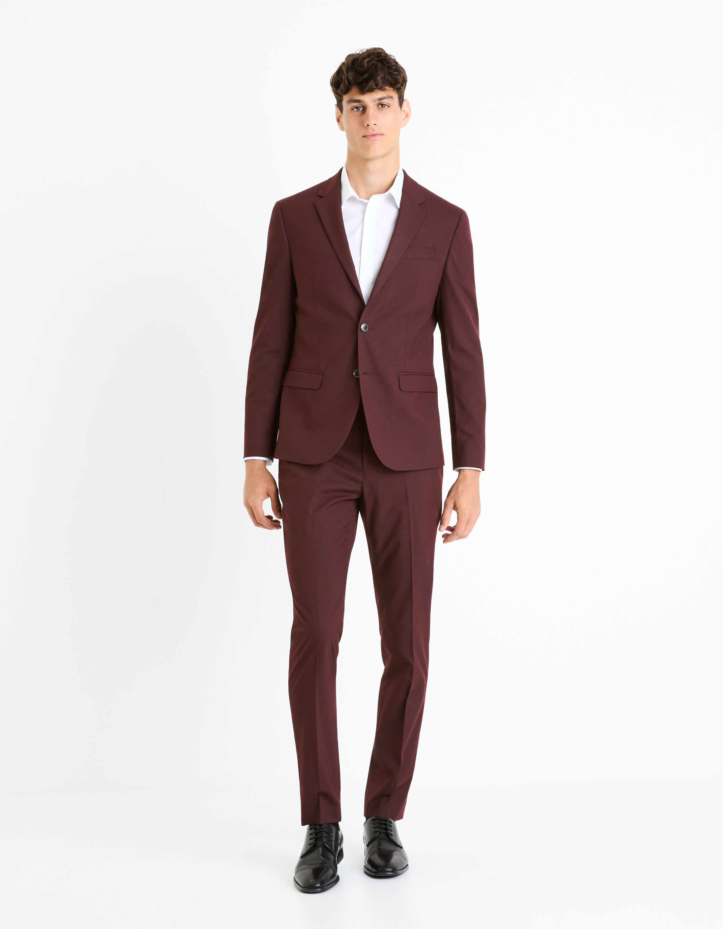 Pantalon de costume Amaury slim - bordeaux