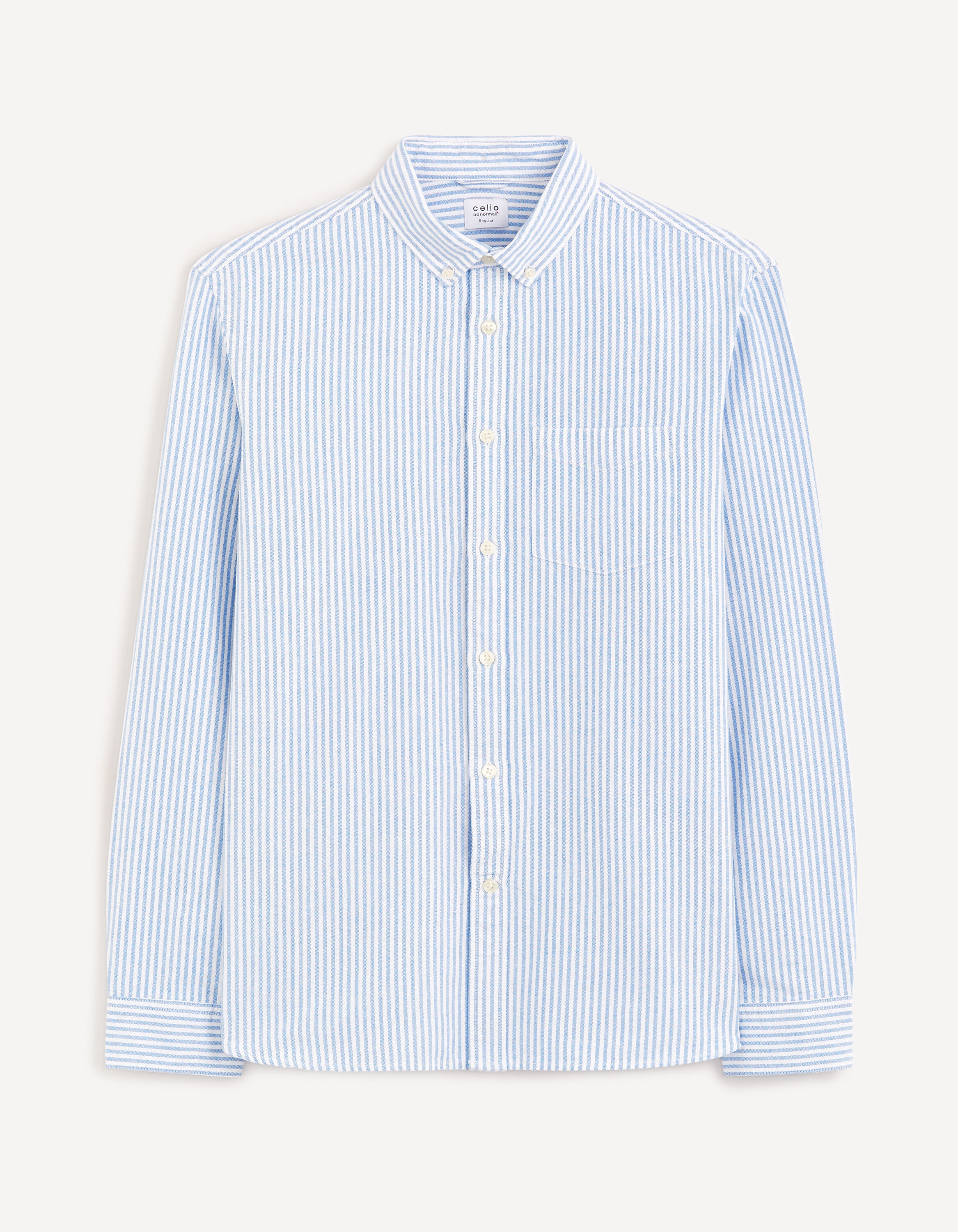 Chemise regular 100% coton oxford - bleu