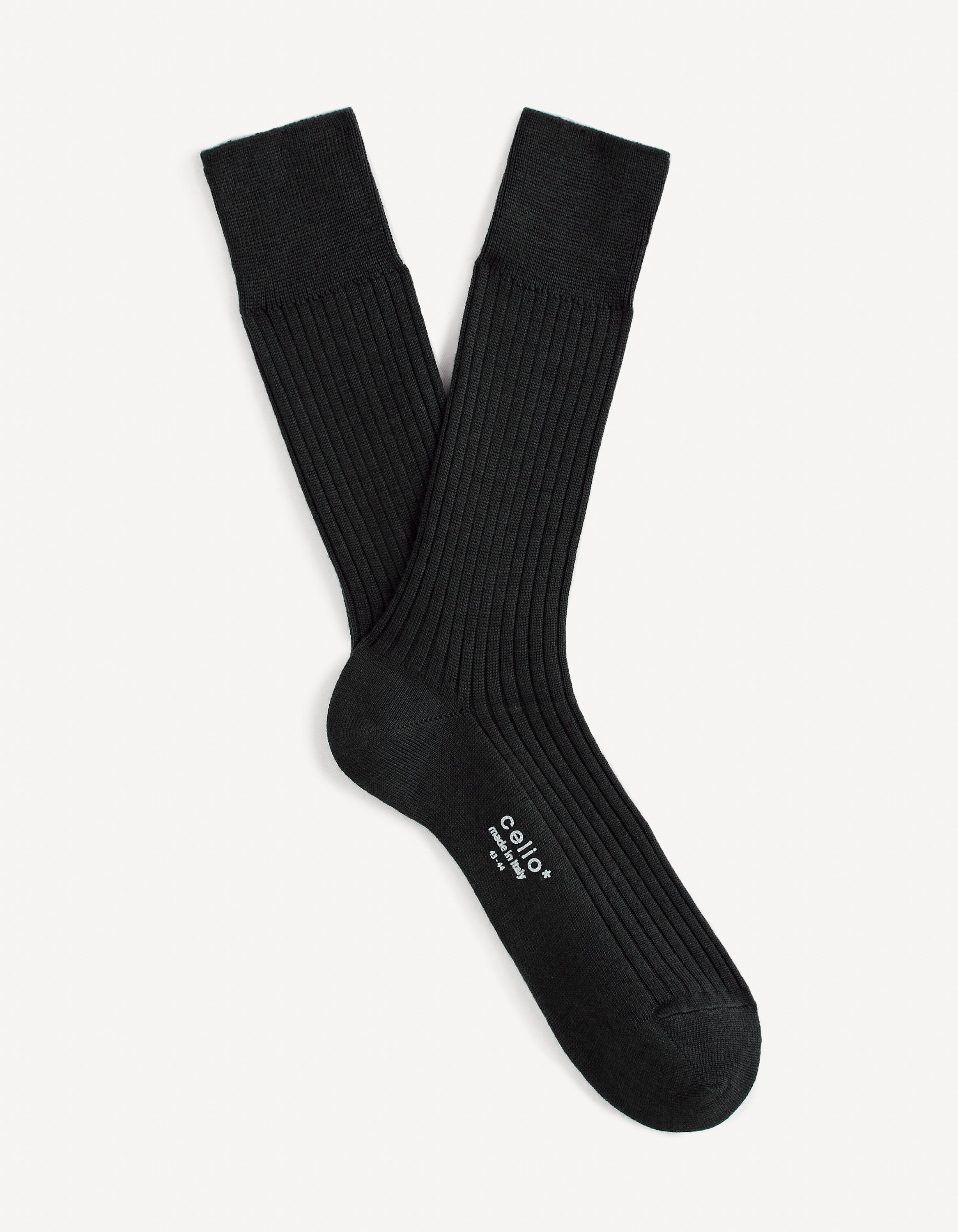 Chaussettes hautes 100% laine m&eacute;rinos - noir