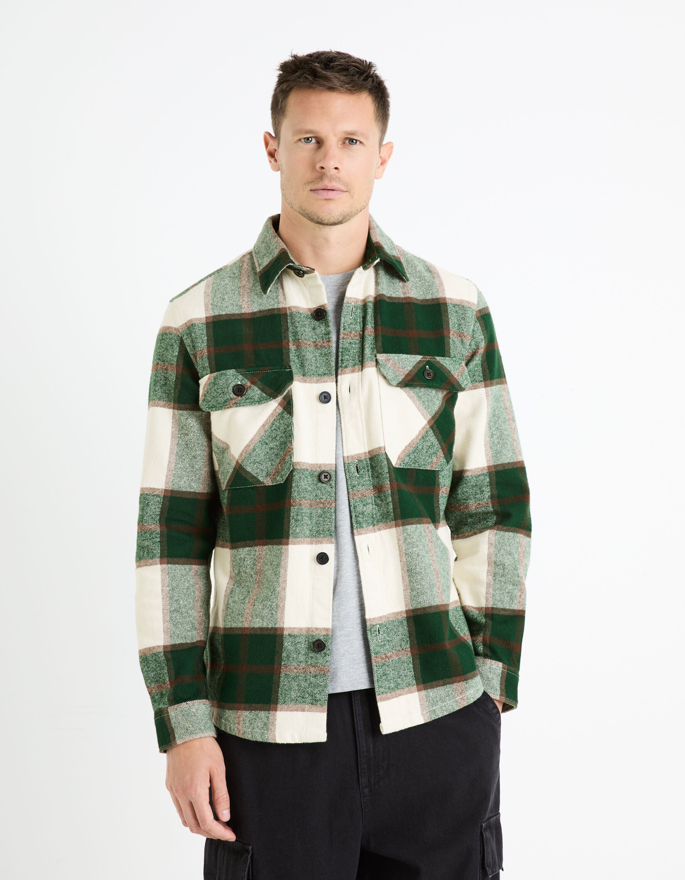 Surchemise 100% coton - vert