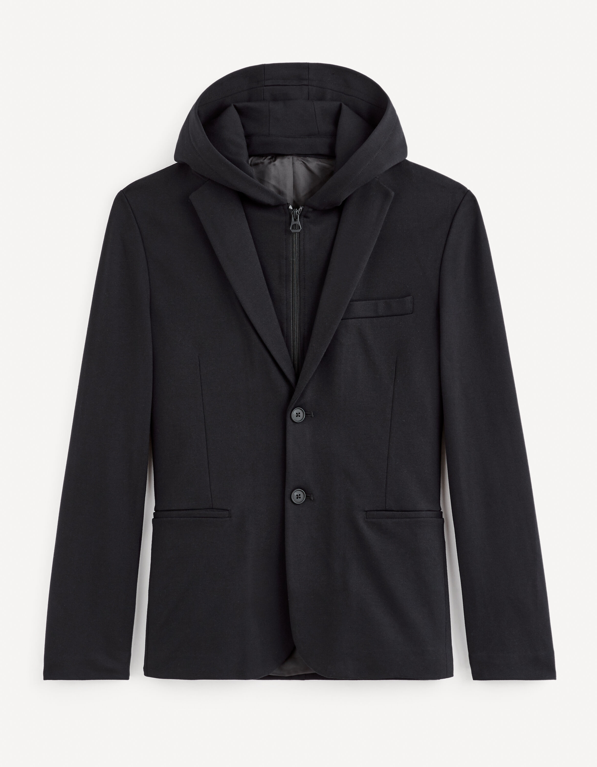 Blazer avec capuche slim - noir