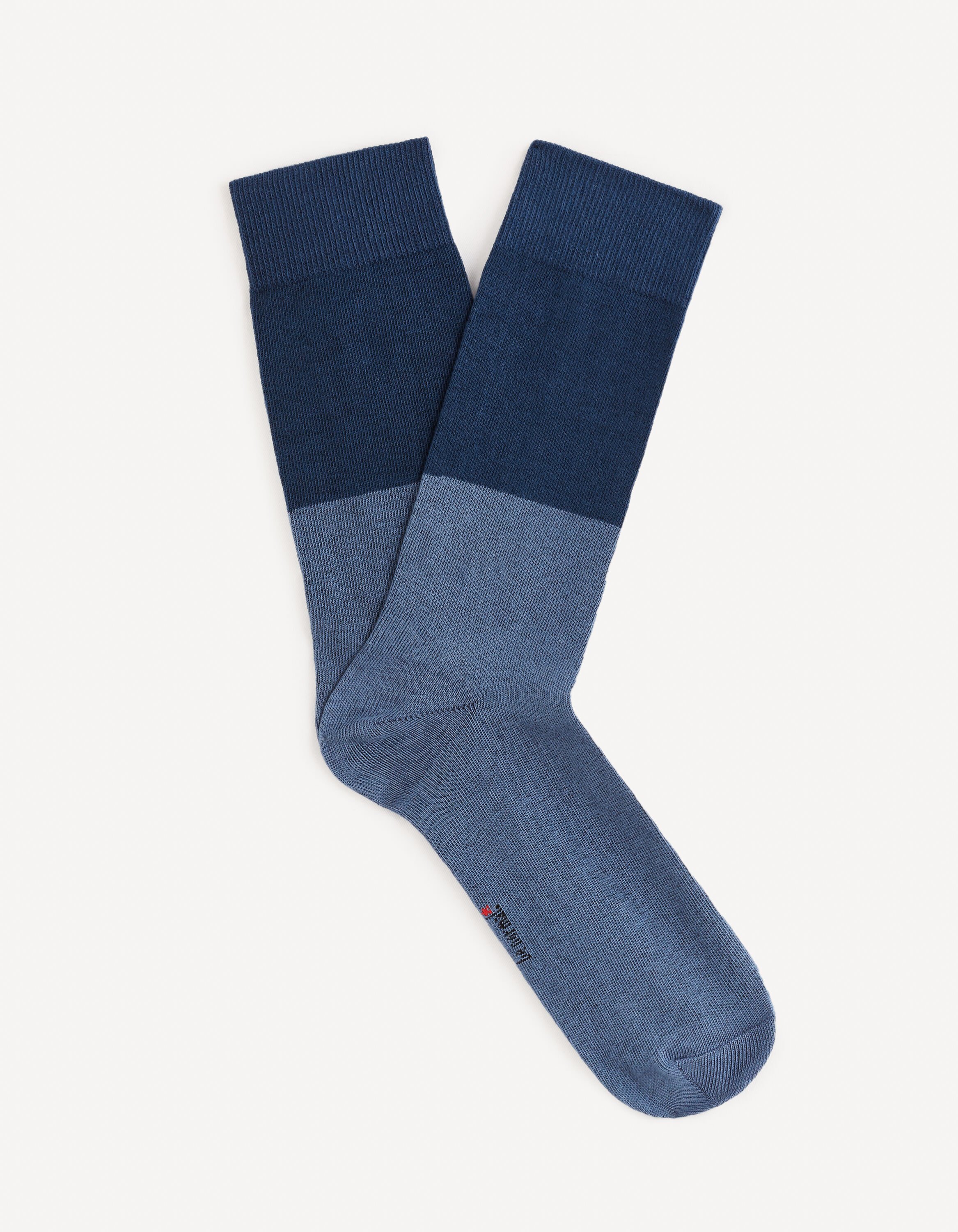 Chaussettes hautes coton - bleu