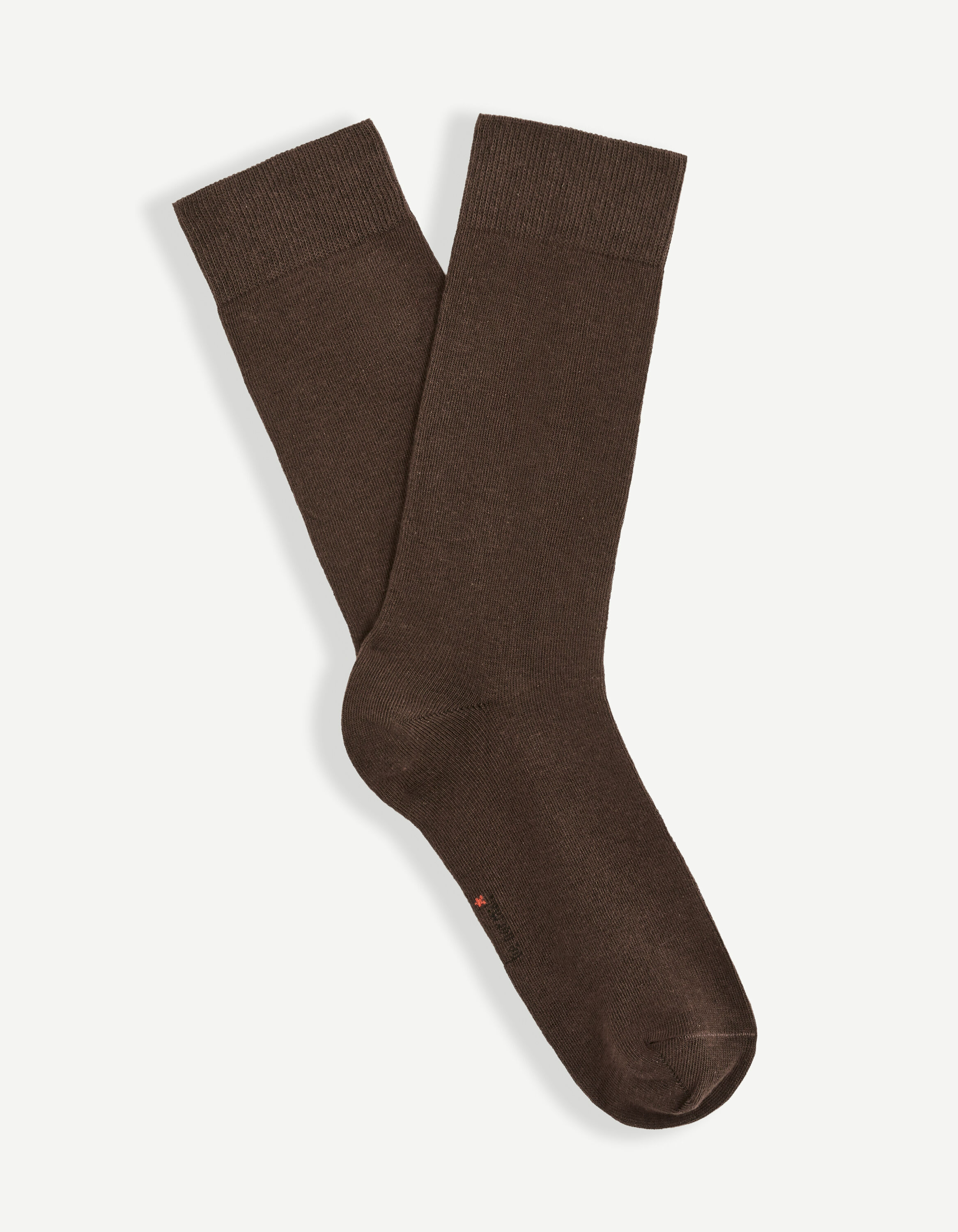 Chaussettes hautes coton - marron