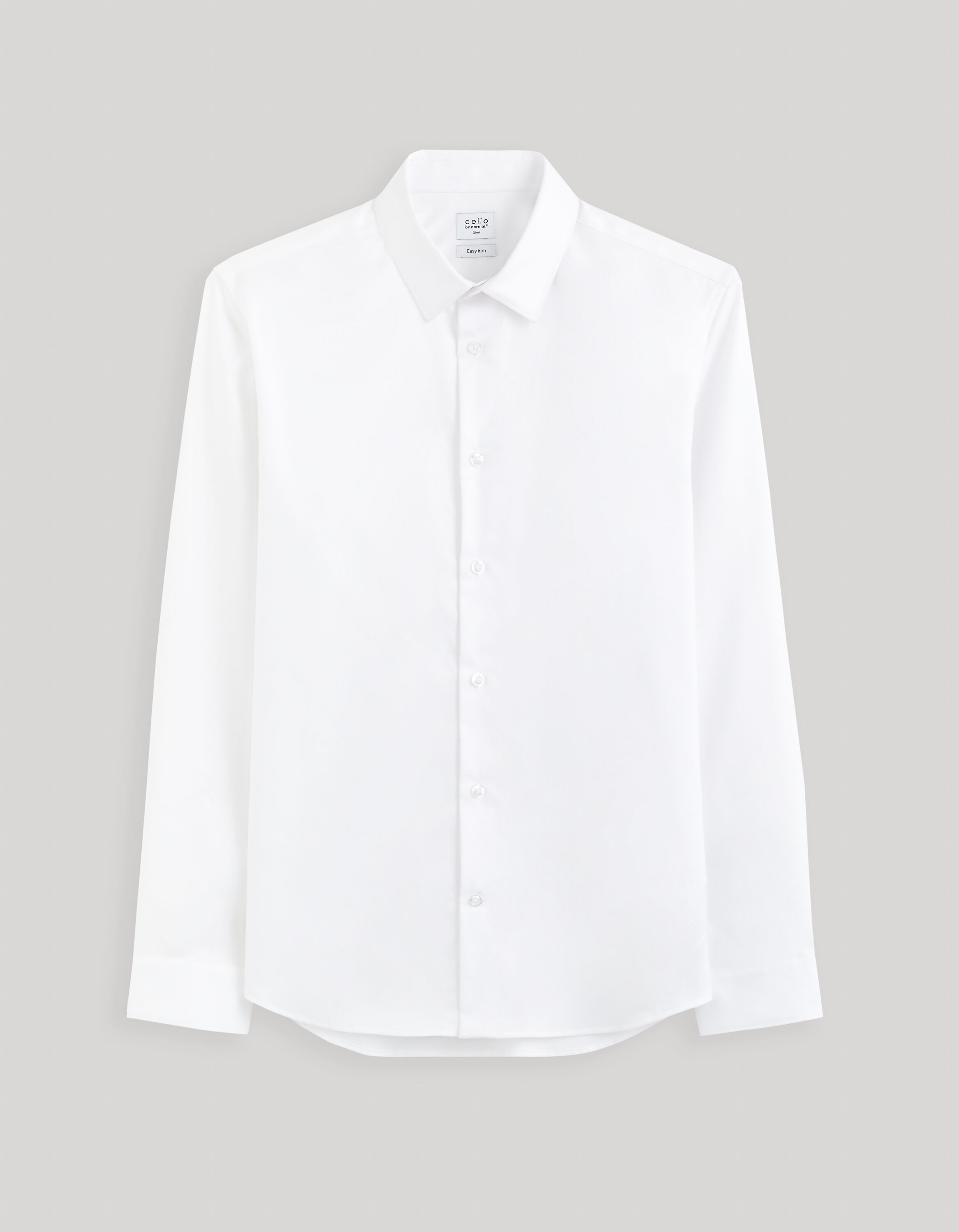 Chemise slim 100% coton oxford - blanc