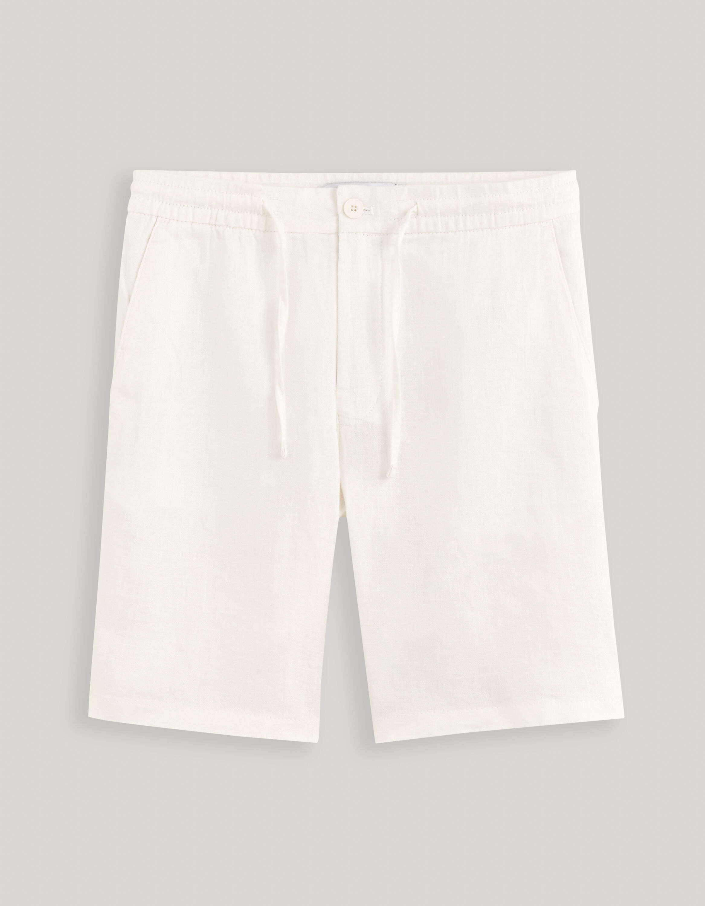 Bermuda 100% lin - blanc