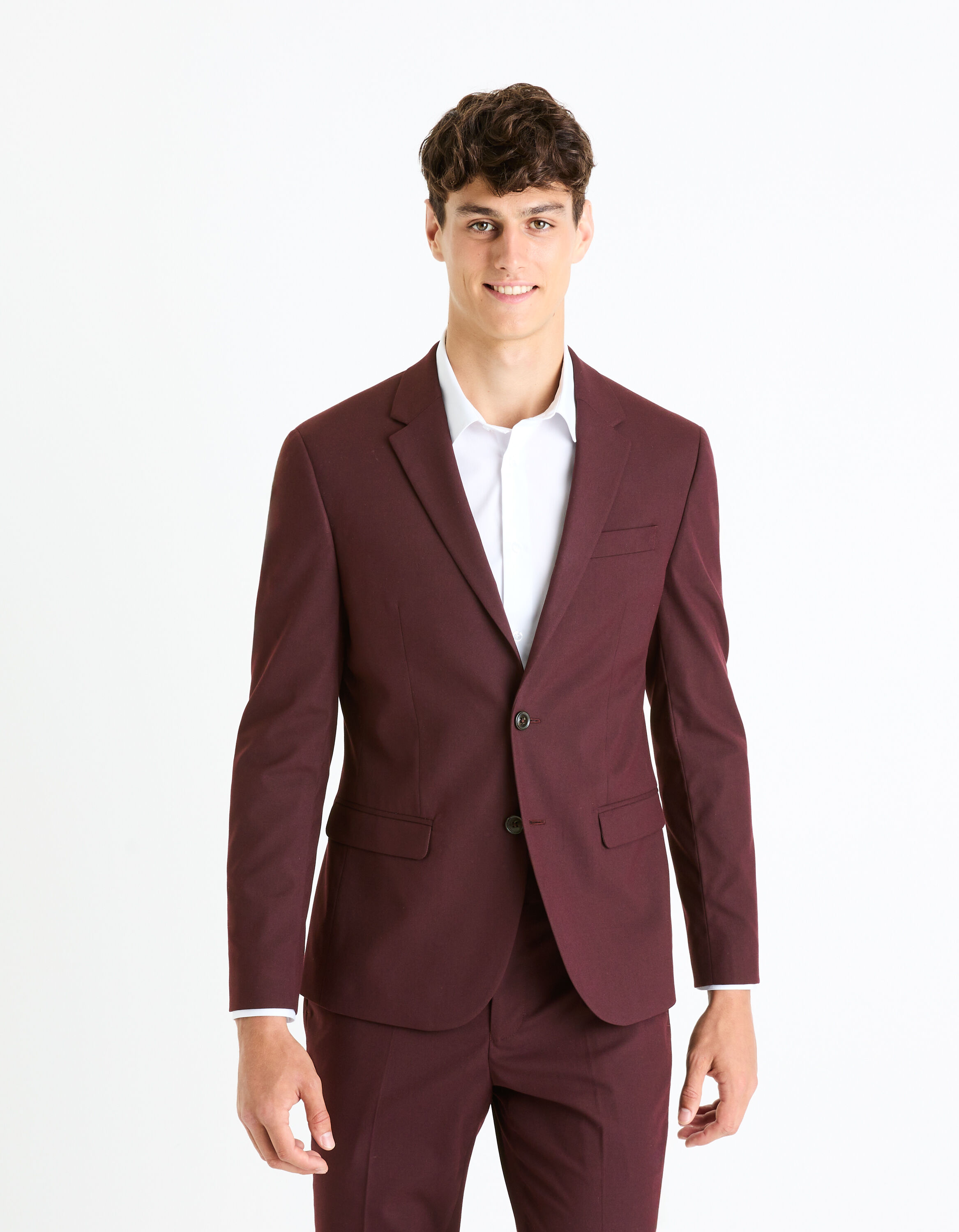 Veste de costume Amaury lavable slim - bordeaux