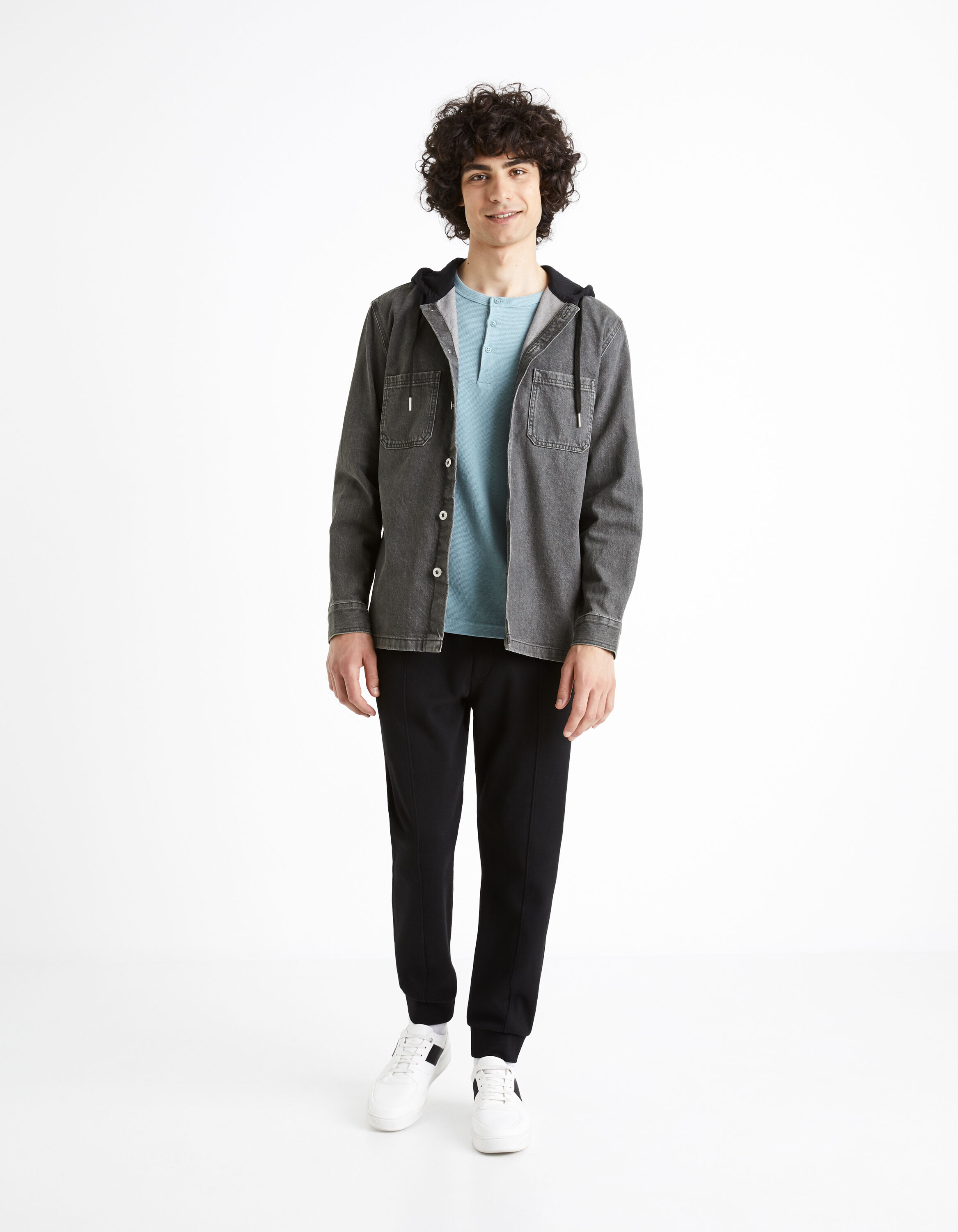 Surchemise 100% coton - gris