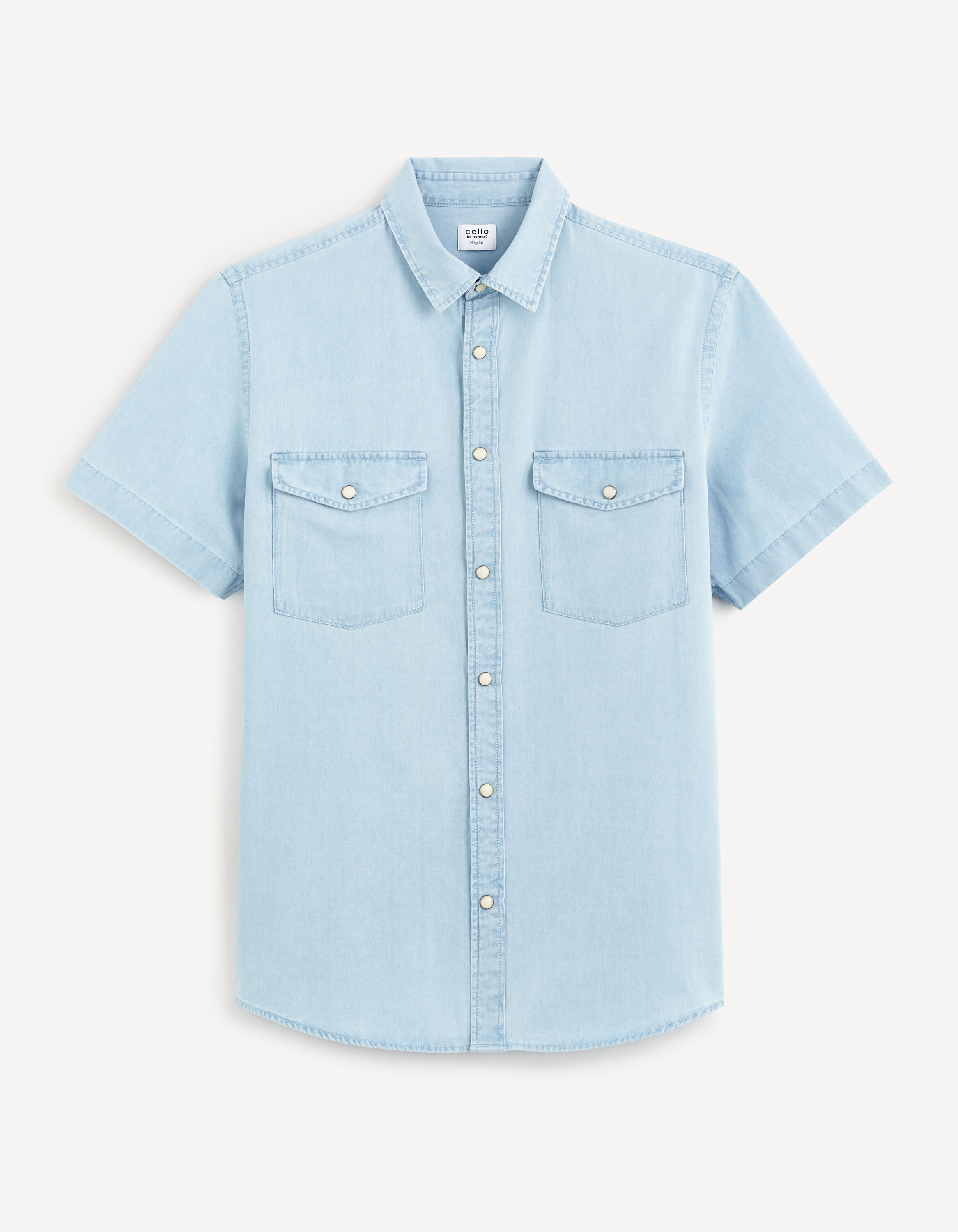 Chemise en jean regular 100% coton - bleached
