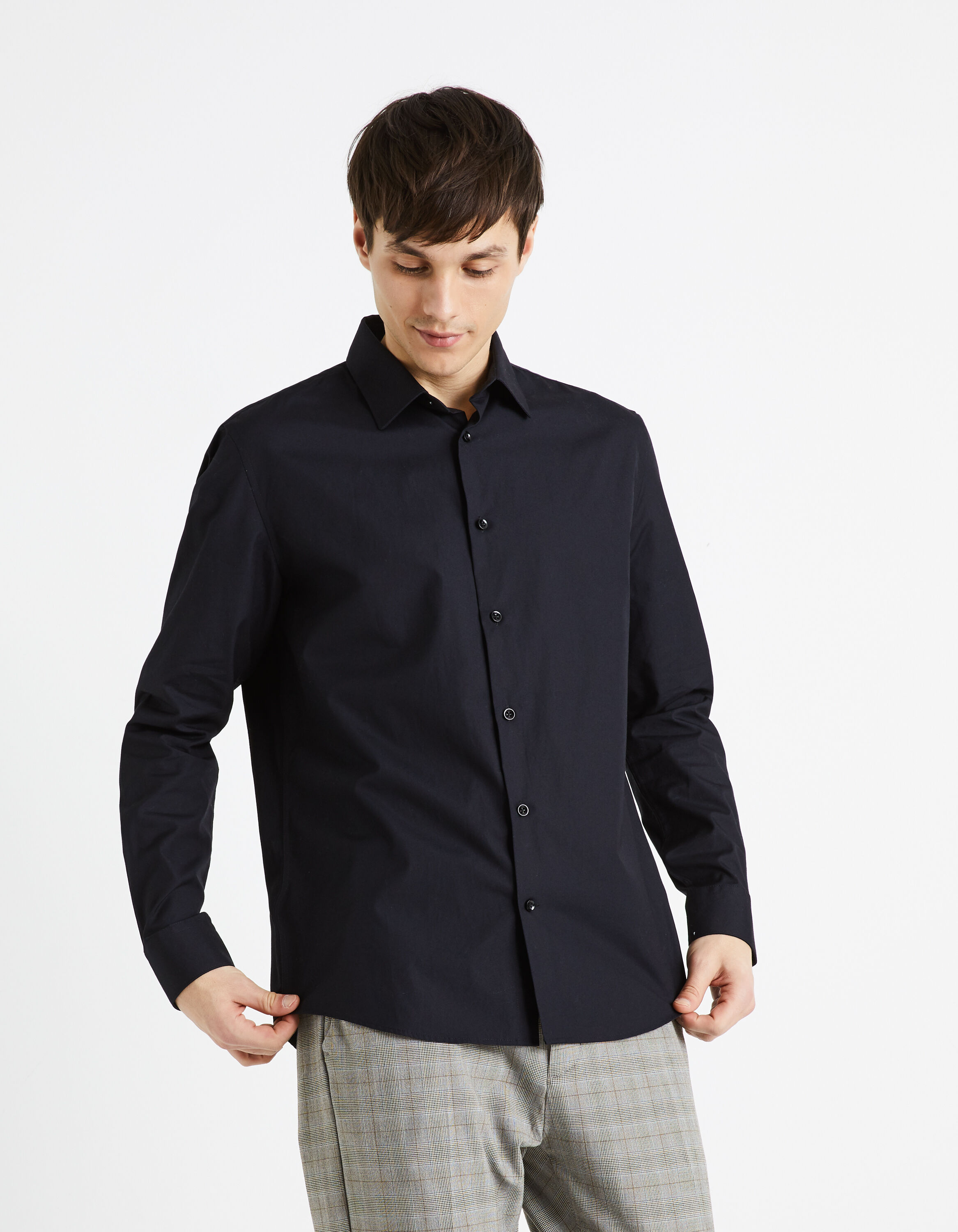 Chemise modern fit 100% coton - noir