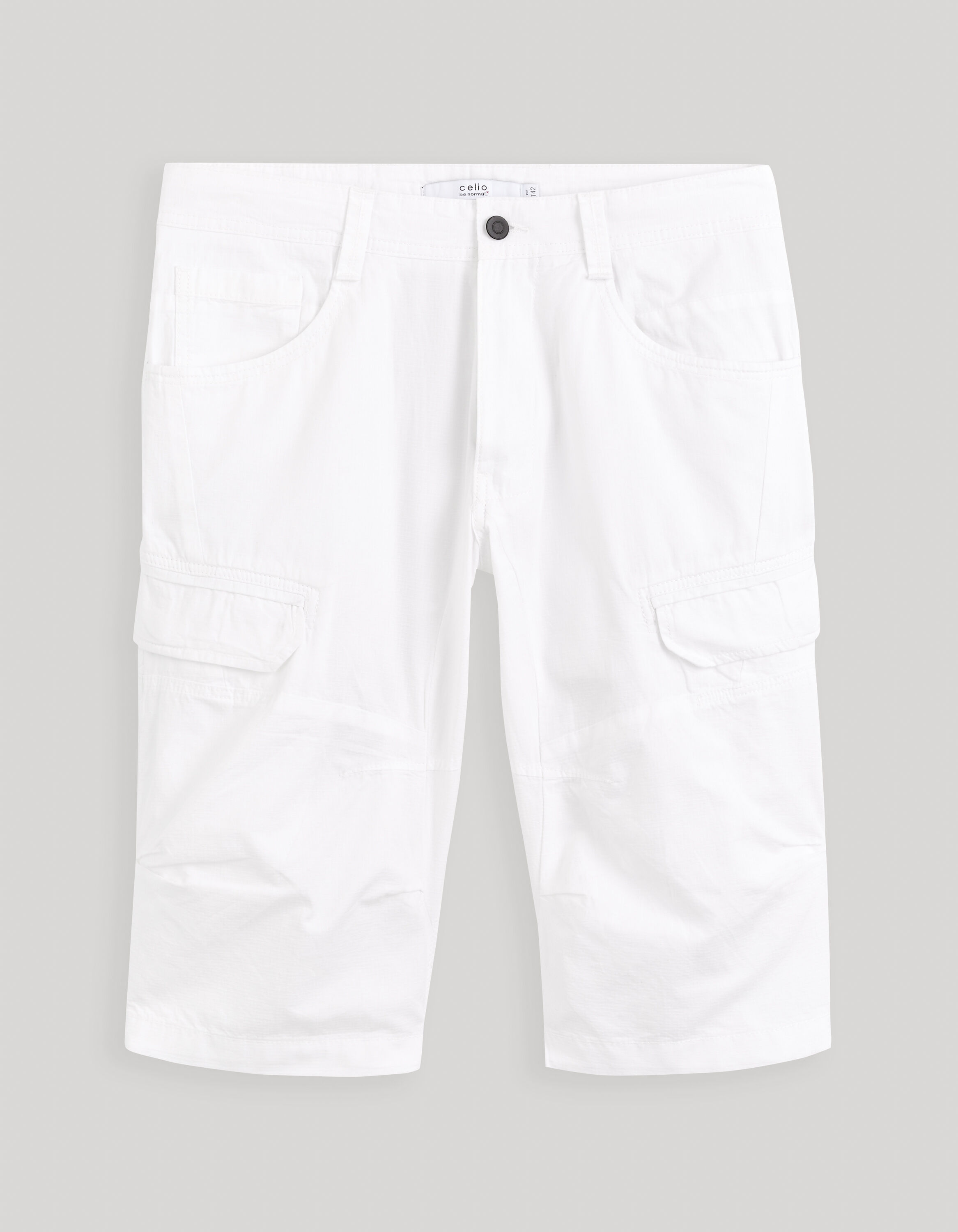 Short cargo 100% coton - blanc