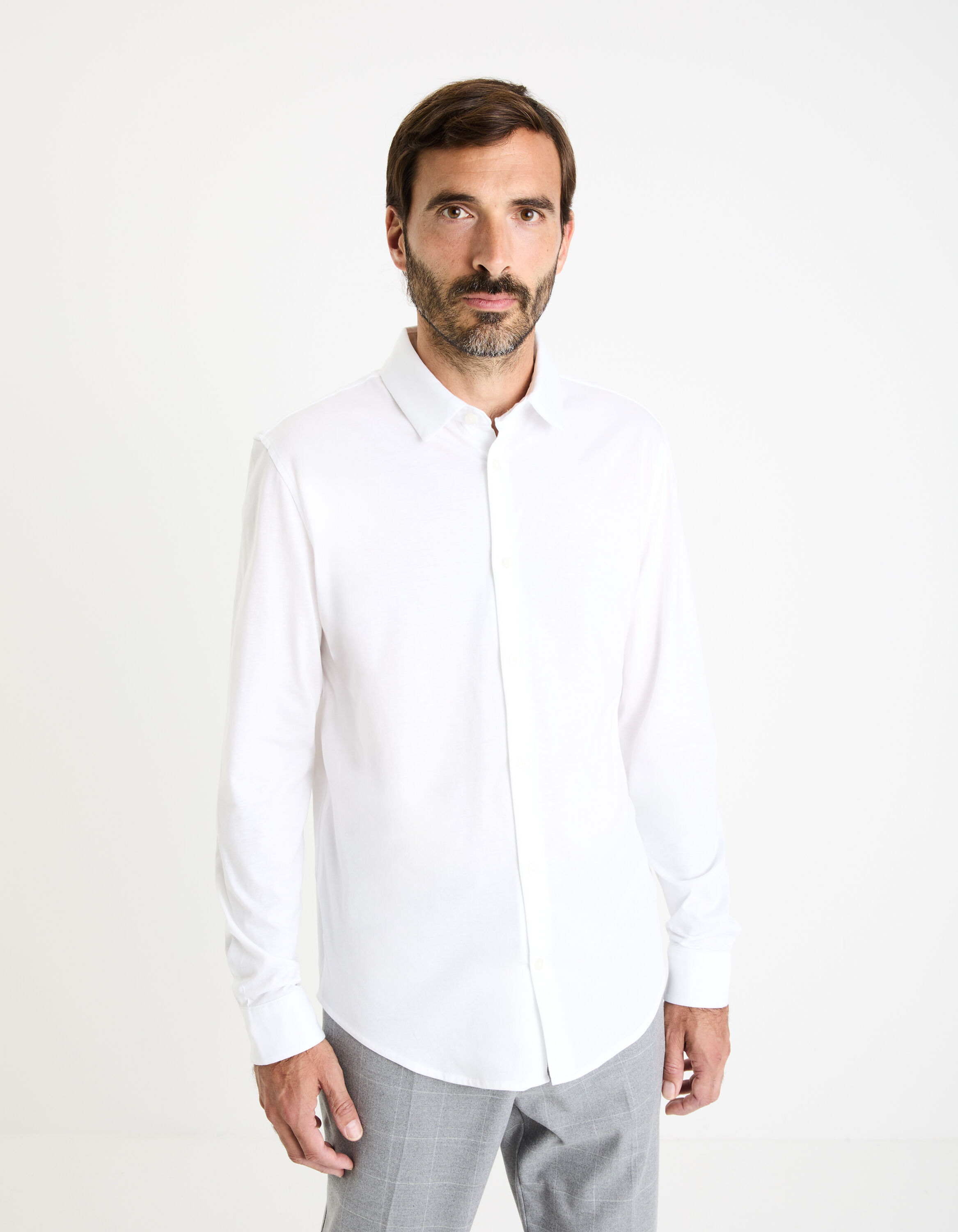 Chemise modern fit 100% coton - blanc