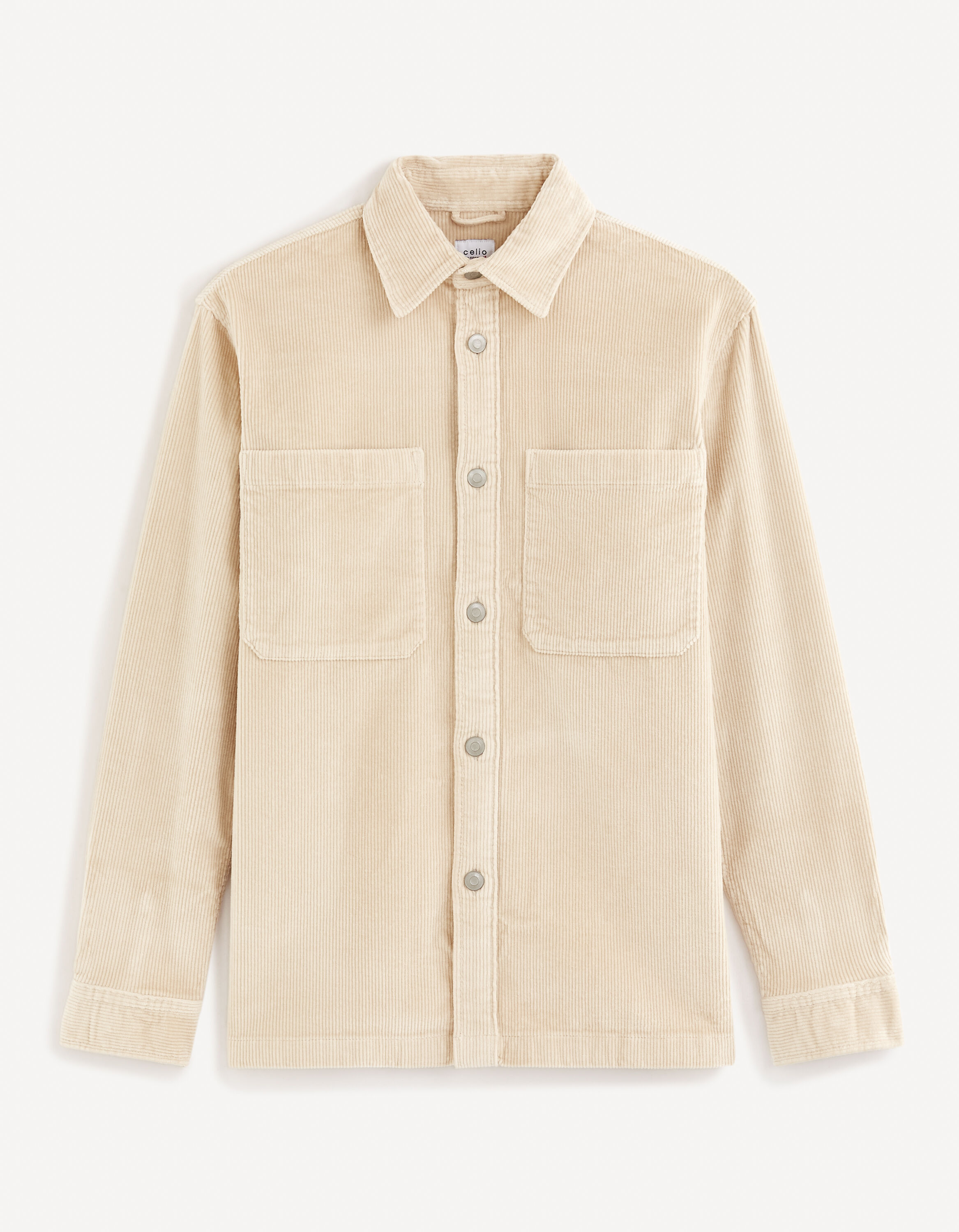 Chemise regular coton &eacute;lasthanne - beige