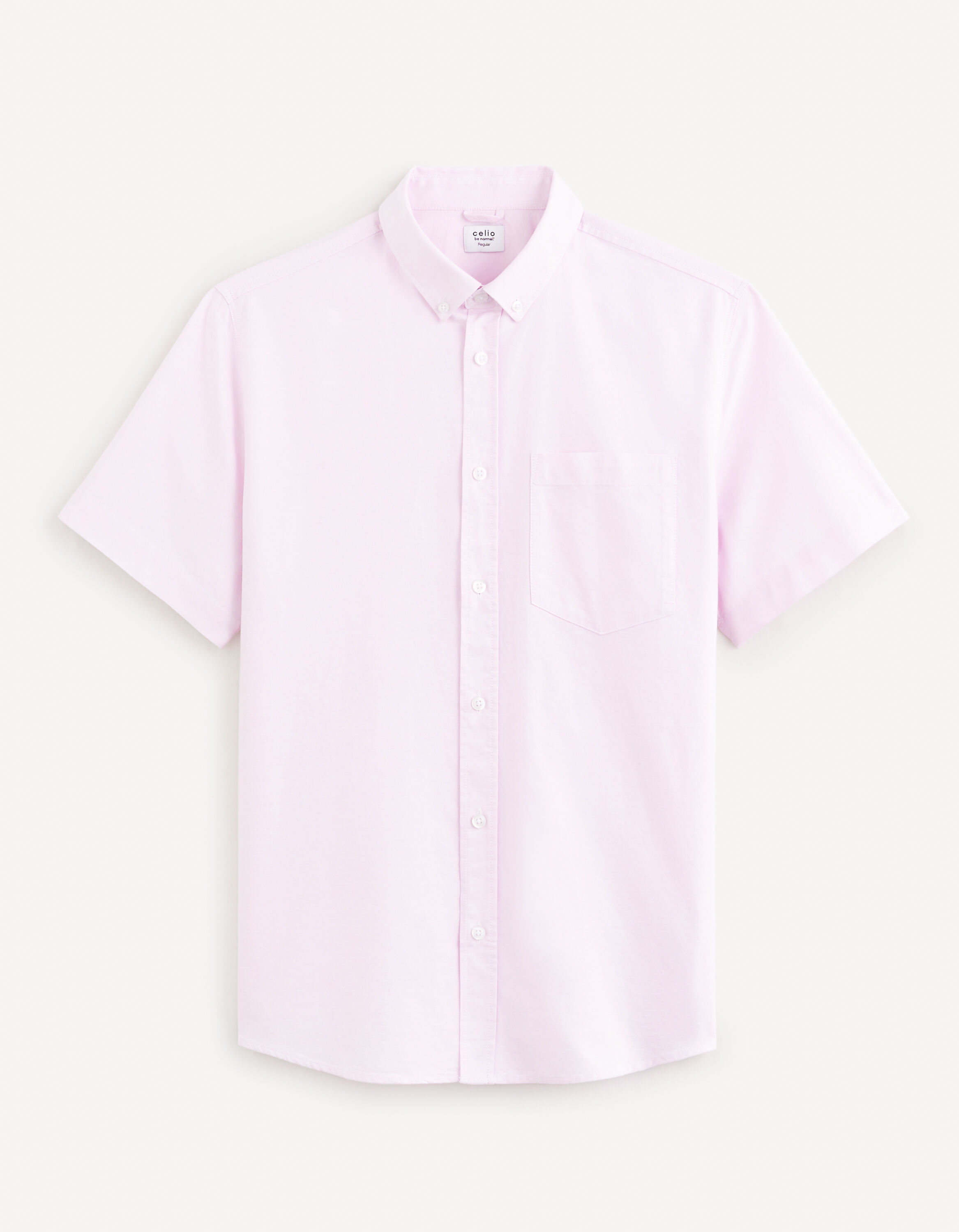 Chemise regular 100% coton oxford - rose