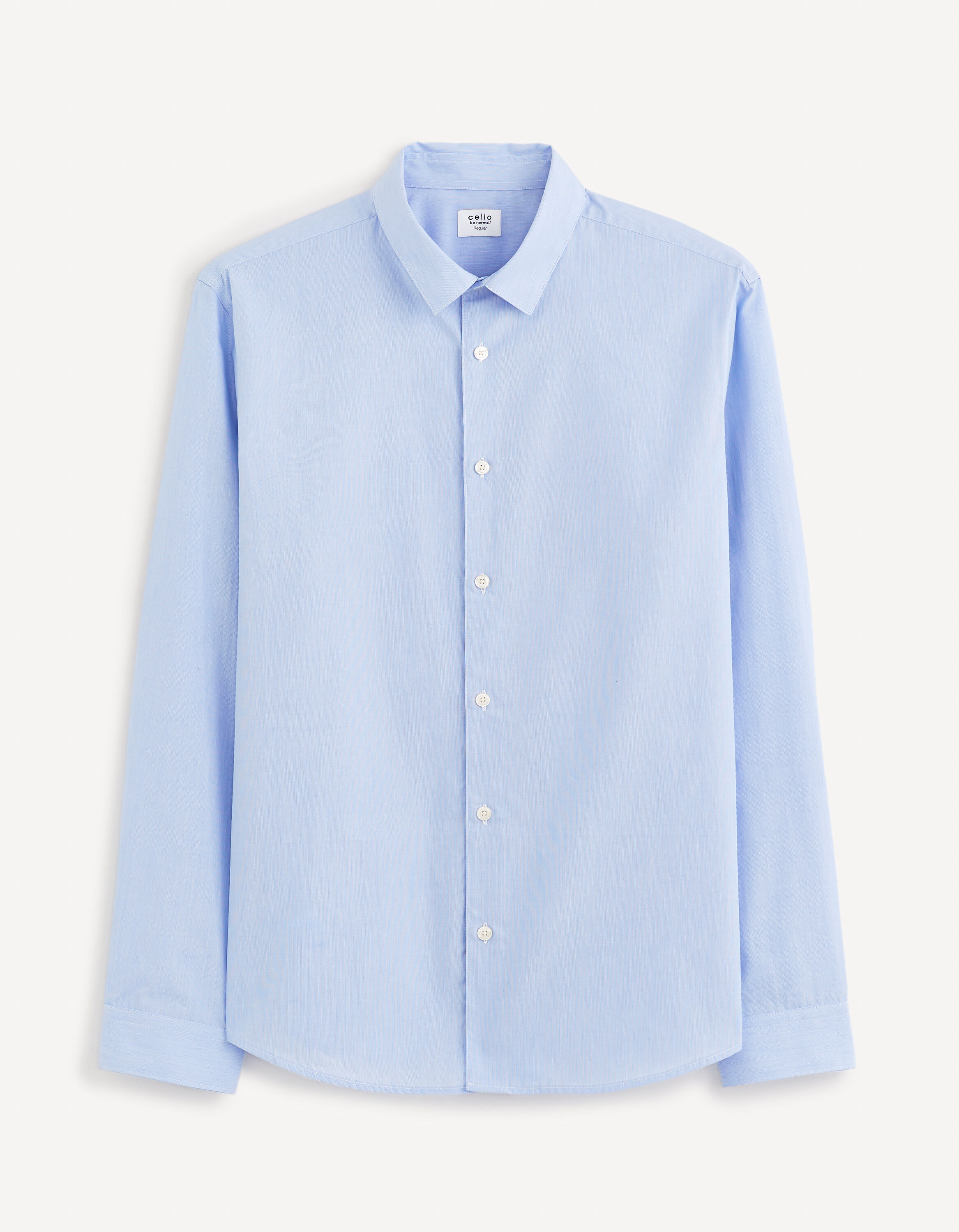 Chemise regular 100% coton - bleu