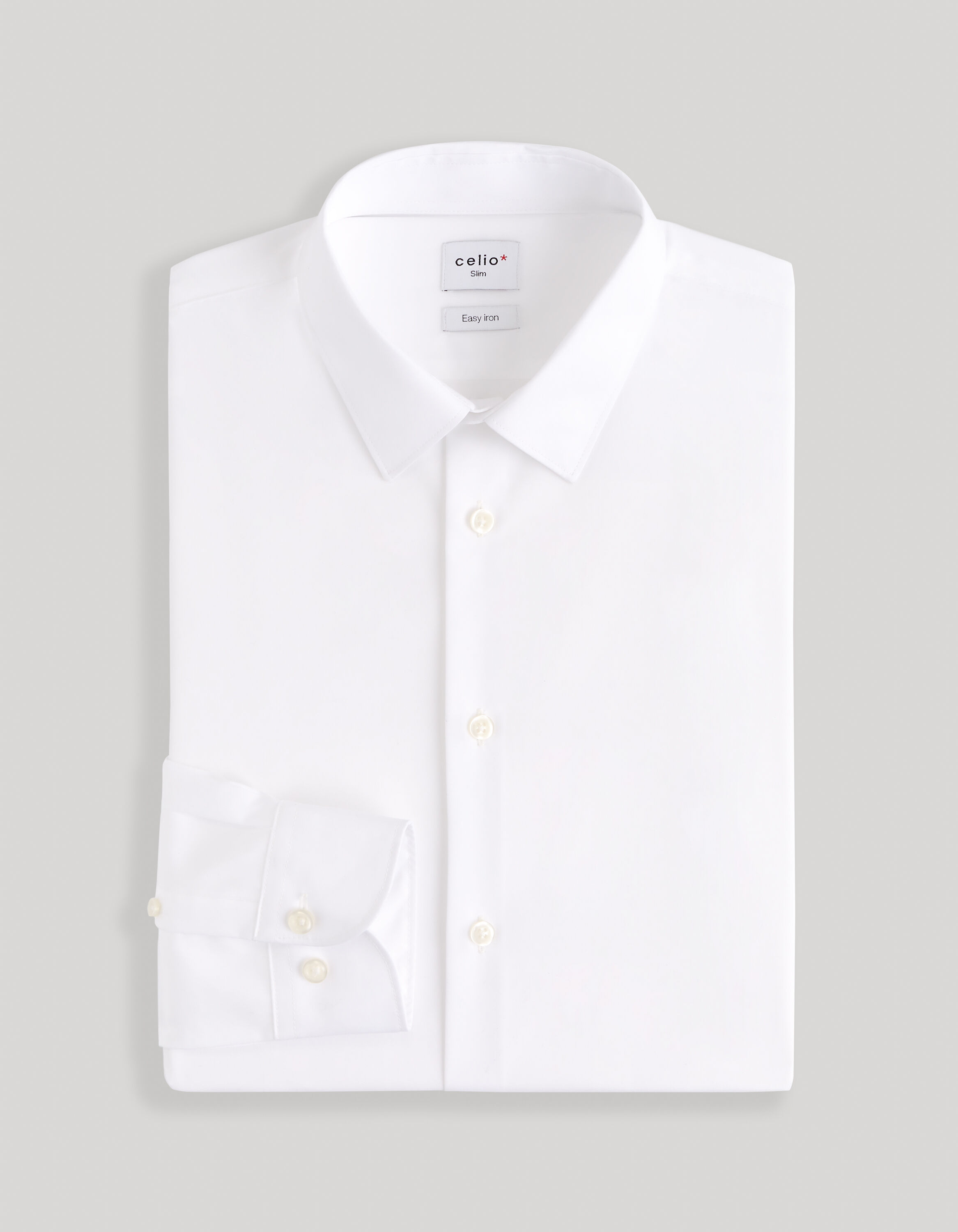 Chemise slim 100% coton - blanc