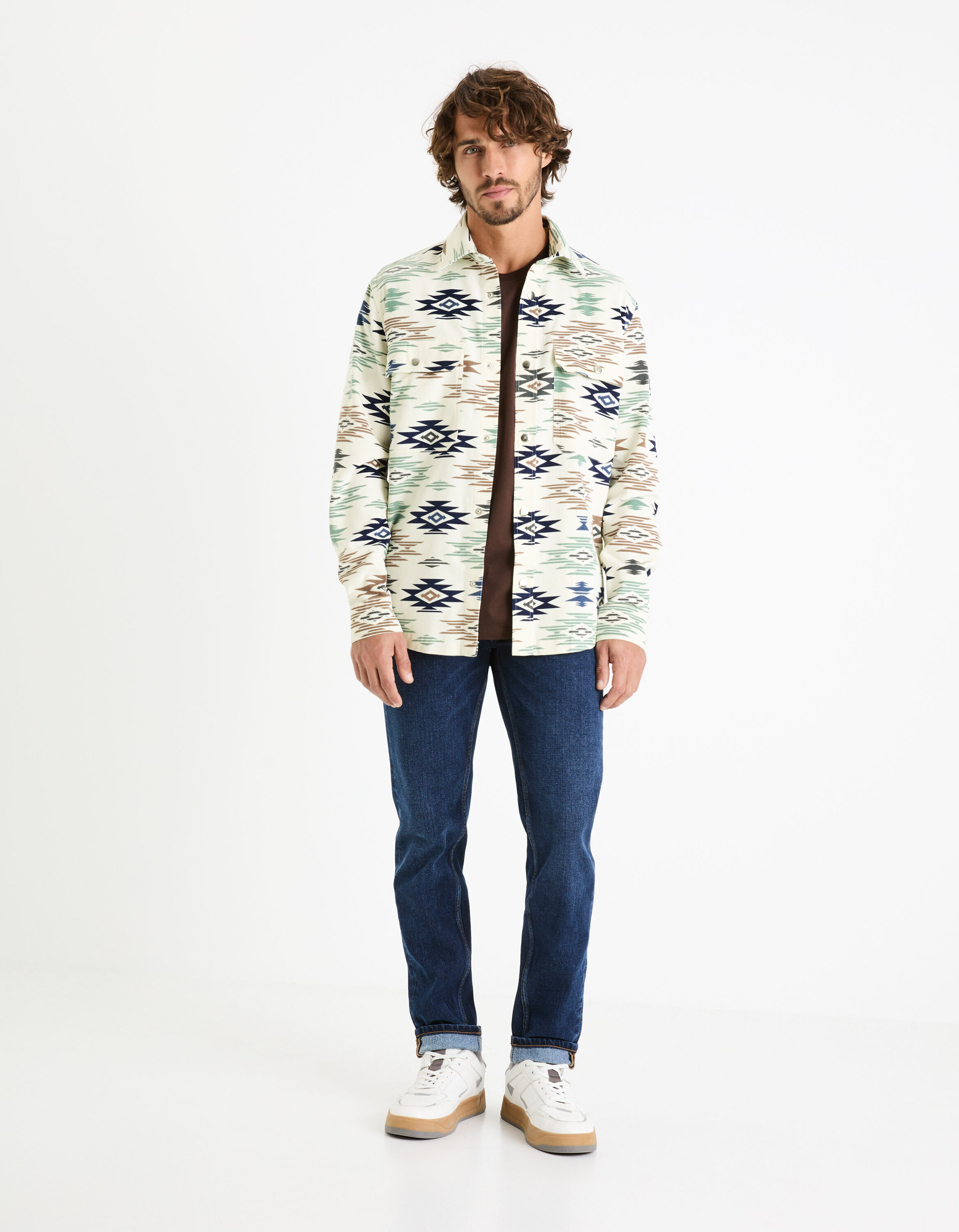 Chemise overshirt 100% coton - blanc